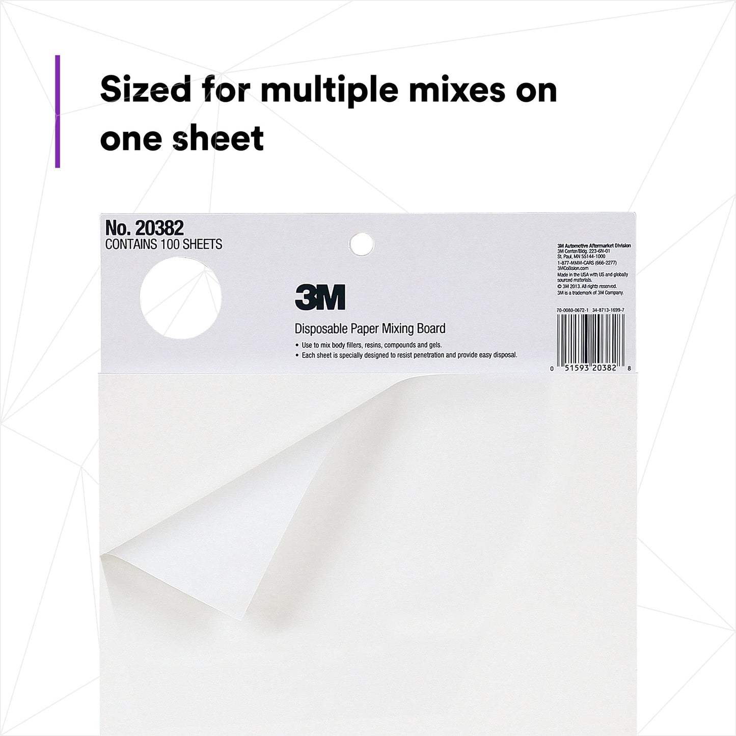 Marson 20382 Large Paper Mixing Board, Pack of 1