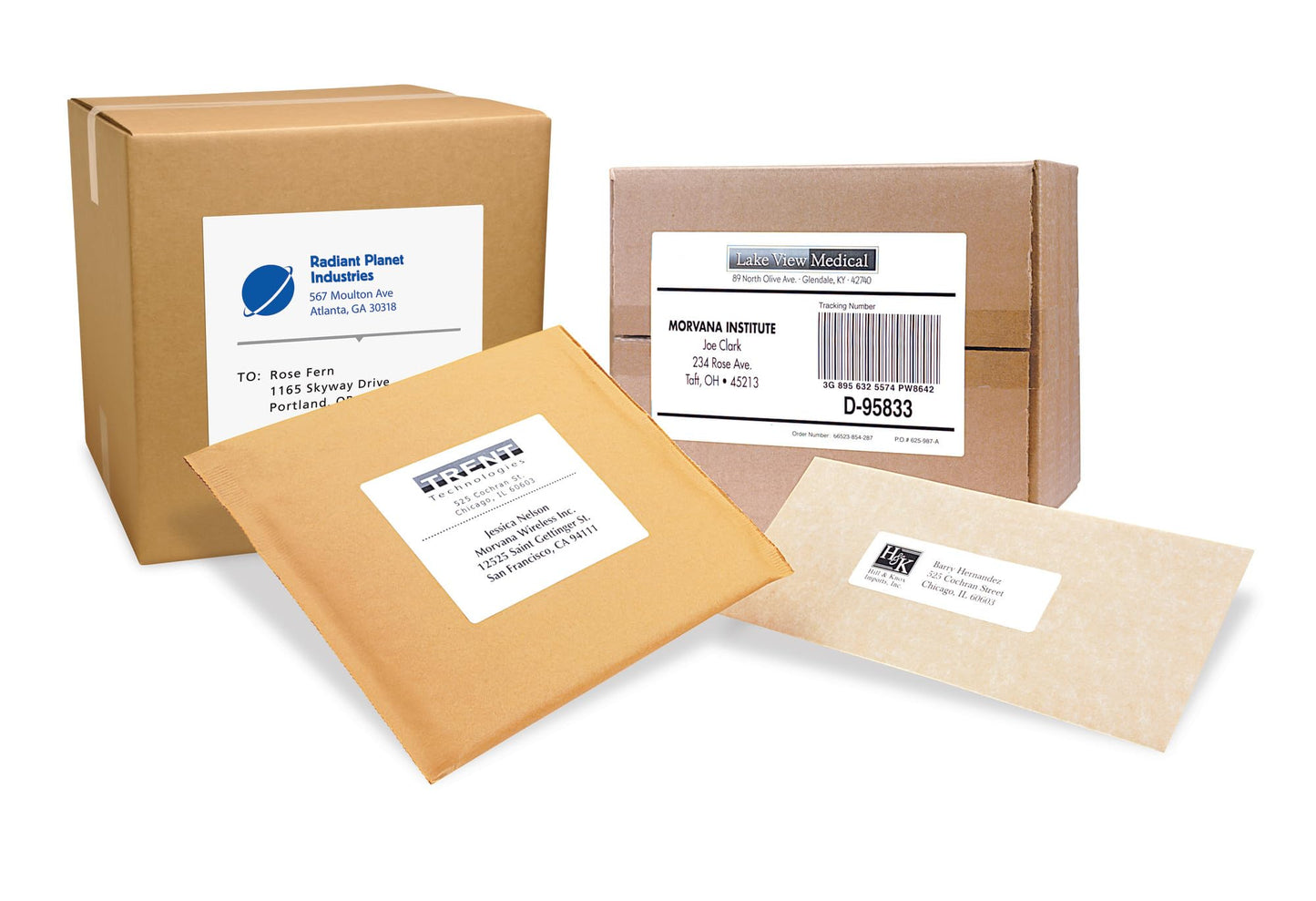 PRES-a-ply White Labels, Laser/Inkjet, 2" x 4" Labels