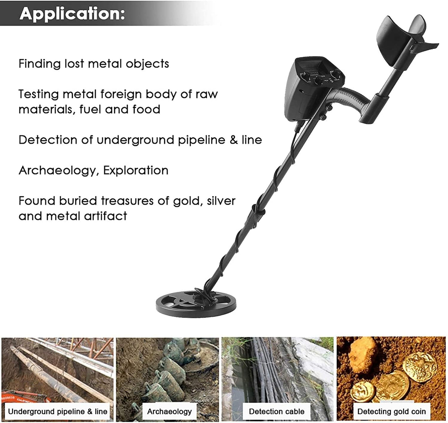JuniHo Metal Detectors for Adults Waterproof - Professional Higher Accuracy Gold Detector with LCD Display,High Sensitivity with Waterproof Coil,Pinpoint & Disc & All Metal Mode (Adult Pro) (JH-Adult)