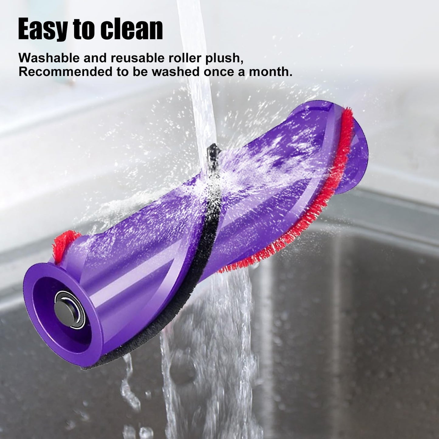 Direct Drive Cleaner Head Turbine Floor Tool Compatible with Dyson V7 V8 V10 V11 V15 Cyclone Cordless Vacuum Cleaner, Motorhead Cleaner Head Brush Turbine Tool, Replacement Part 967483-04