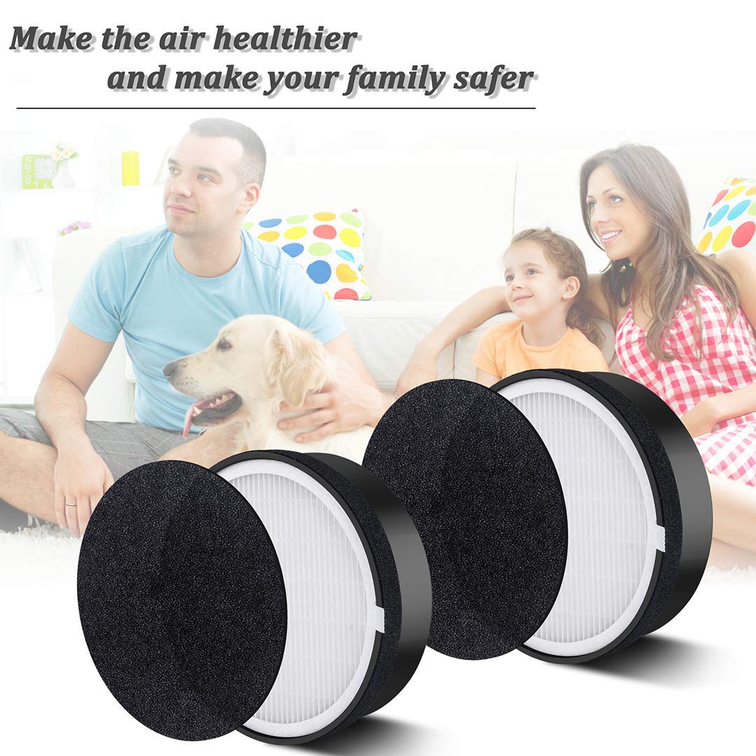 I clean LEVOIT LV-H132 Air Purifier Replacement Filters,Compatible with Levoit LV-H132, 2Packs Air Purifier HEPA and Activated Carbon Filters LV-H132-RF