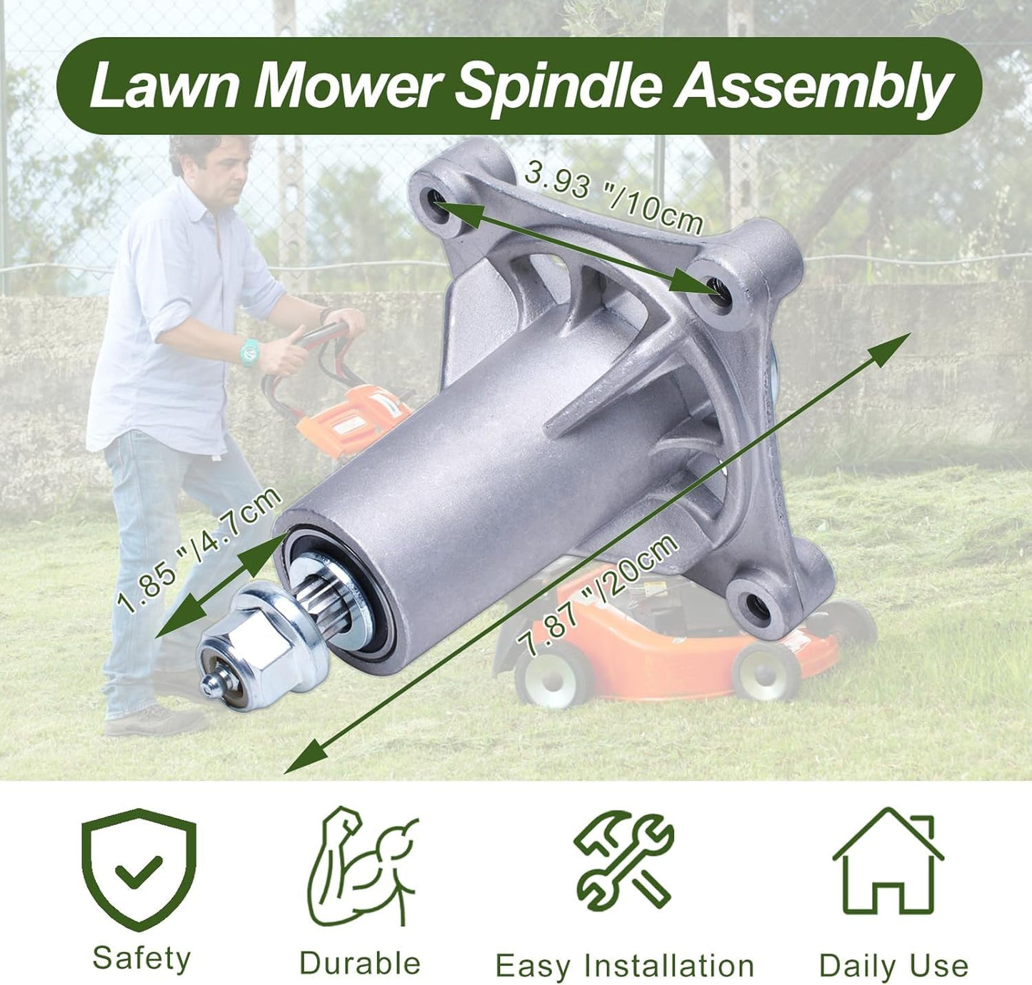 532187281 187292 532187292 587819701 Spindle Assembly Compatible with Husqvarna/Craftsman/AYP/Poulan 54 Inch Decks,Compatible with Ariens 21546238 21546299