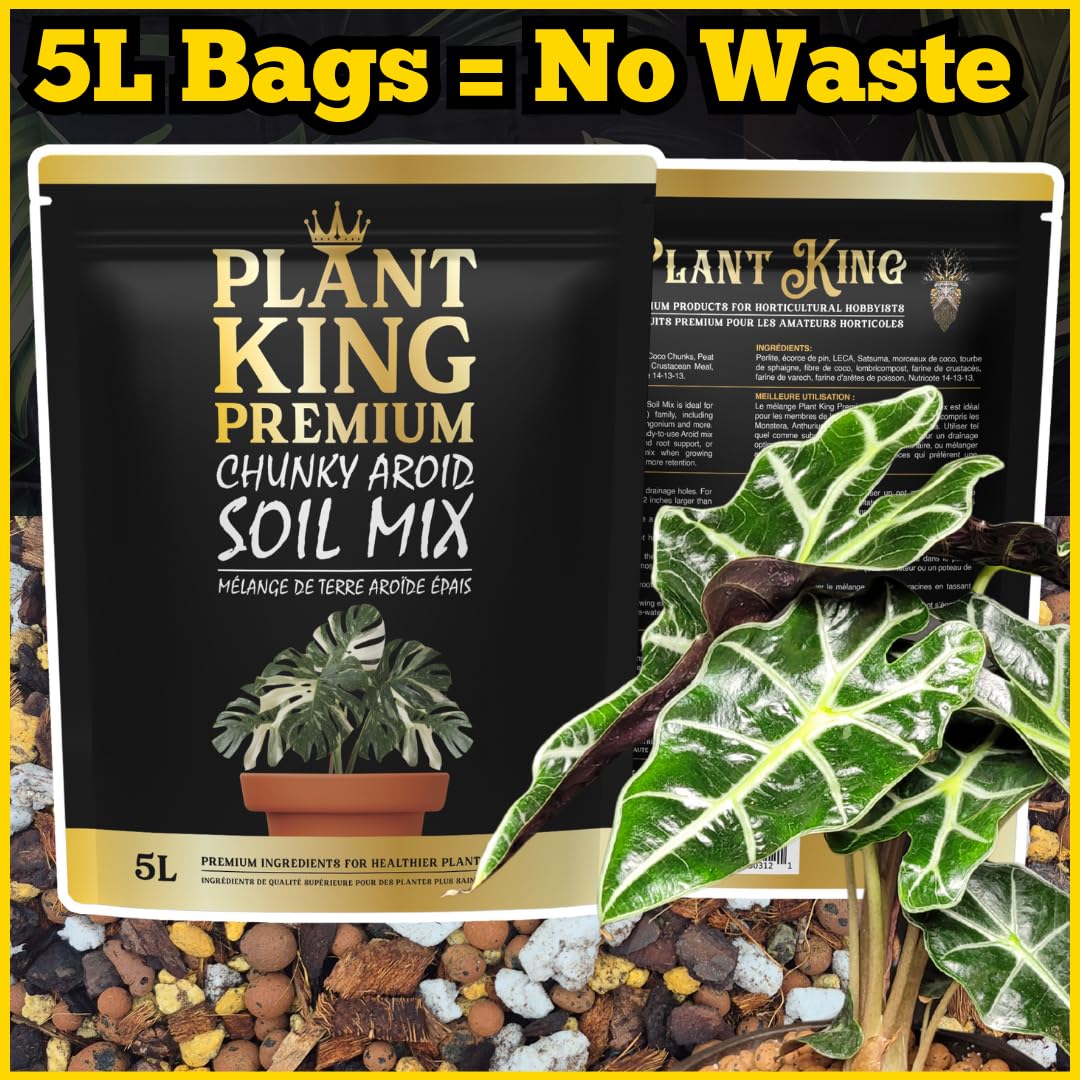 Aroid Potting Mix – Chunky Fast-Draining Houseplant Soil with Pine Bark, Coco Chunks & LECA for Monstera, Anthurium, Philodendron, Pothos, Rhaphidophora & Syngonium
