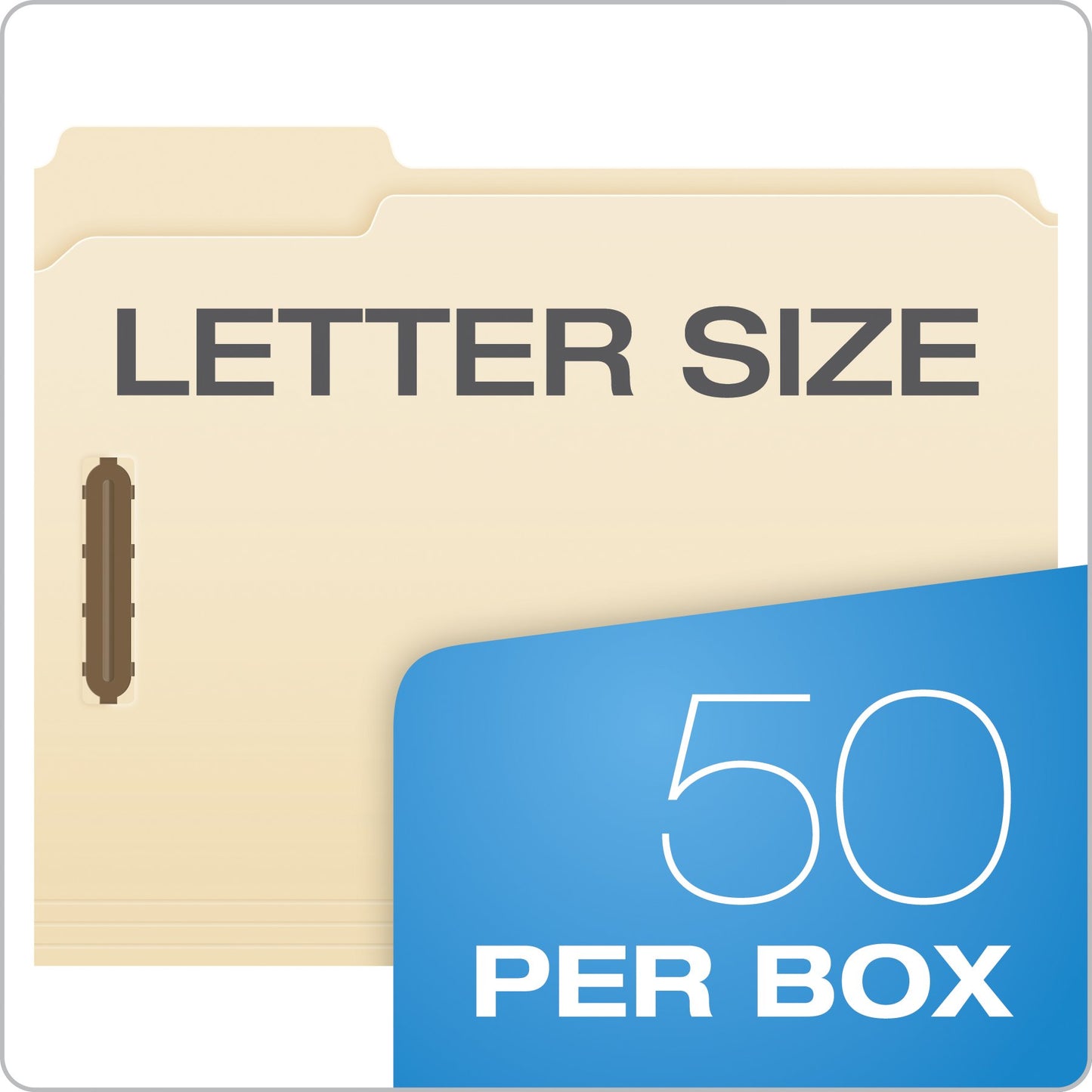 Pendaflex MLA 2-Fastener Classification Folders with 1/3-Cut Tabs 50 Pack (FM213)