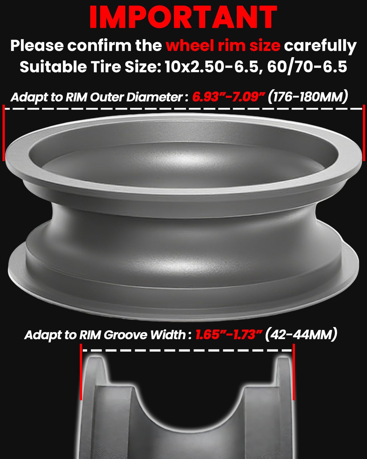 BABEJIA 2 Pack 10x2.50 Scooter Tires Tubeless, Upgrade Your Scooter with 60/70-6.5 Off-Road Airless TIres, 10x2.5-6.5 Replacement Tyres for Segway Max G2/G30 Series, Gotrax G6/G5/G MAX/ECLIPSE, etc