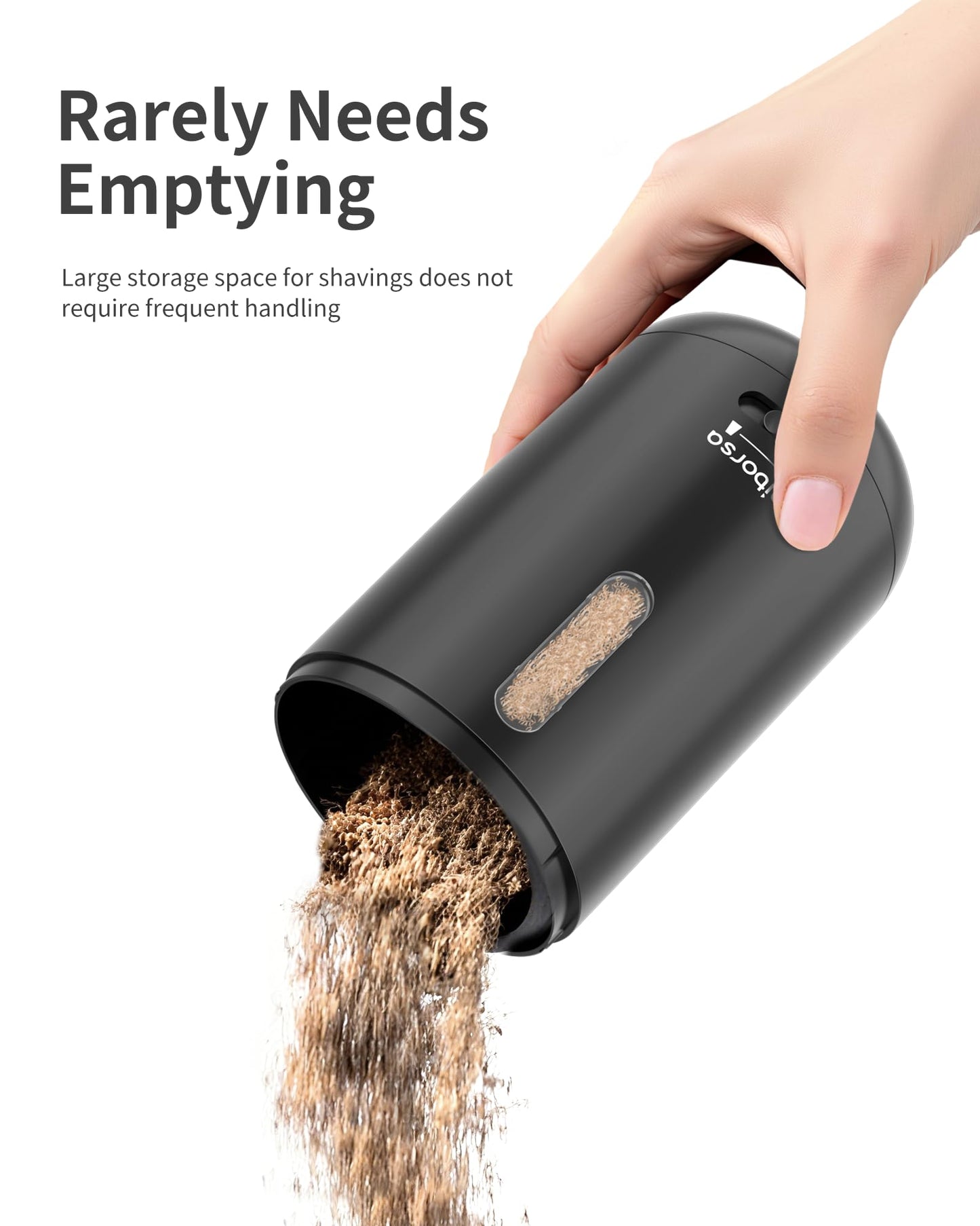 Aniborsa Automatic Electric Pencil Sharpener - Auto Feed, Auto Stop & Auto Eject for School, Office, Home, Black