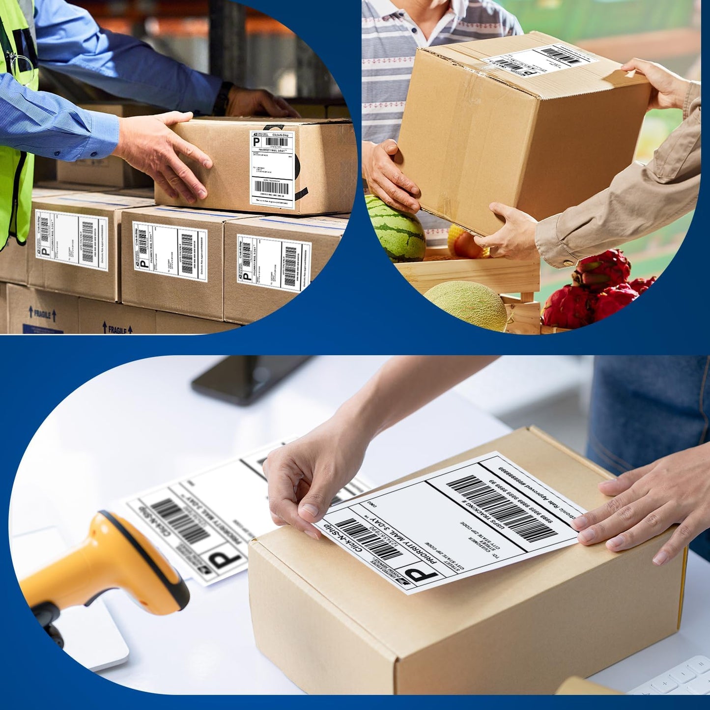 L LIKED 10 Rolls 4x6 Inches 1744907 S0904980 Thermal Labels Compatible with Dymo, Zebra & Rollo Printer, 103x159mm Thermal Printer Shipping Labels for Address, Mailing, Boxes, Packages