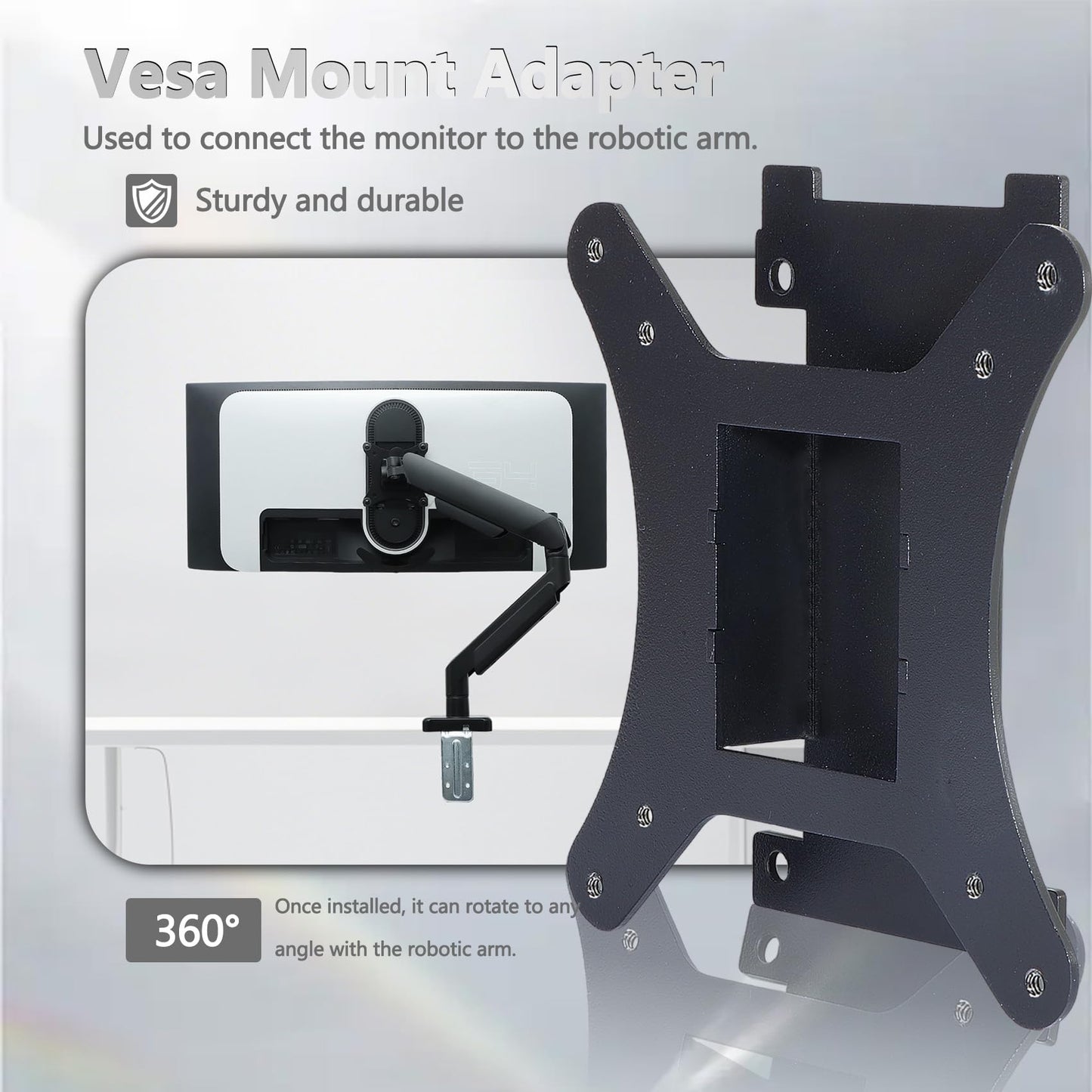 AW3423DW VESA Adapter Compatible with DELL Alienware 34" Curved QD-OLED Gaming Monitors (Fits AW3423DW)–75x75 to 100x100 VESA Mount Adapter Bracket