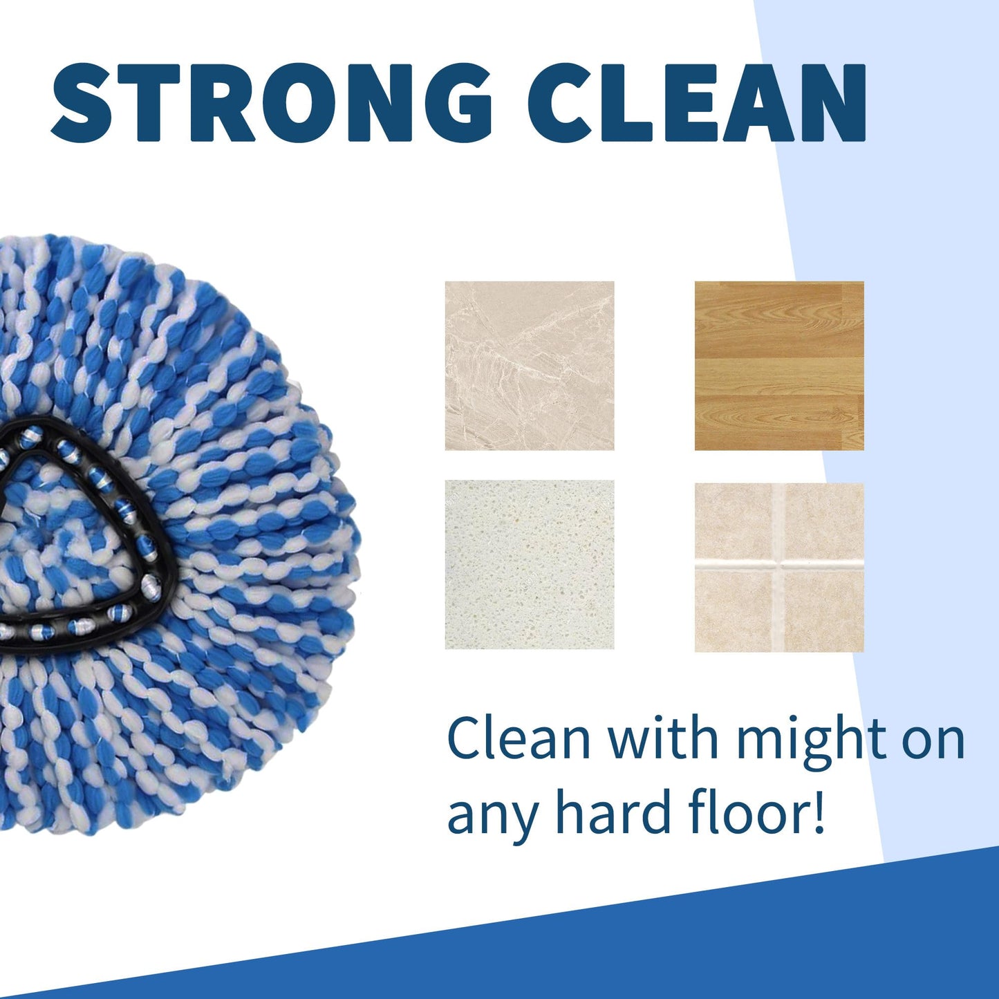 Bibikulala 12 Pack Spin Mop Head Refill for Vileda Mop Heads, Mop Head Replacement for 2 Tank System