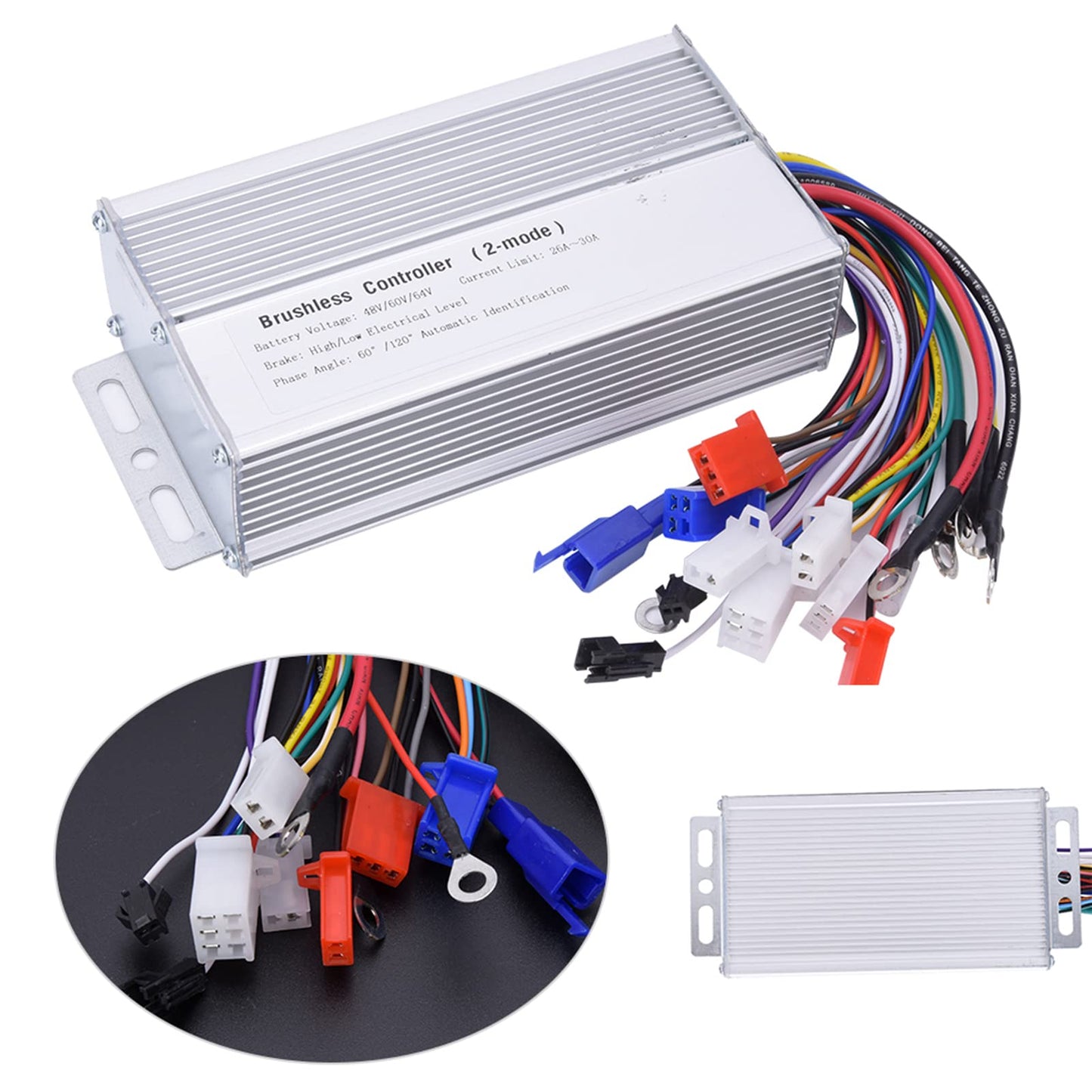 Electric Motor Controller, 48V 60V 64V 1000W‑1500W Electric Brushless Speed Motor Controller for Electric Scooter