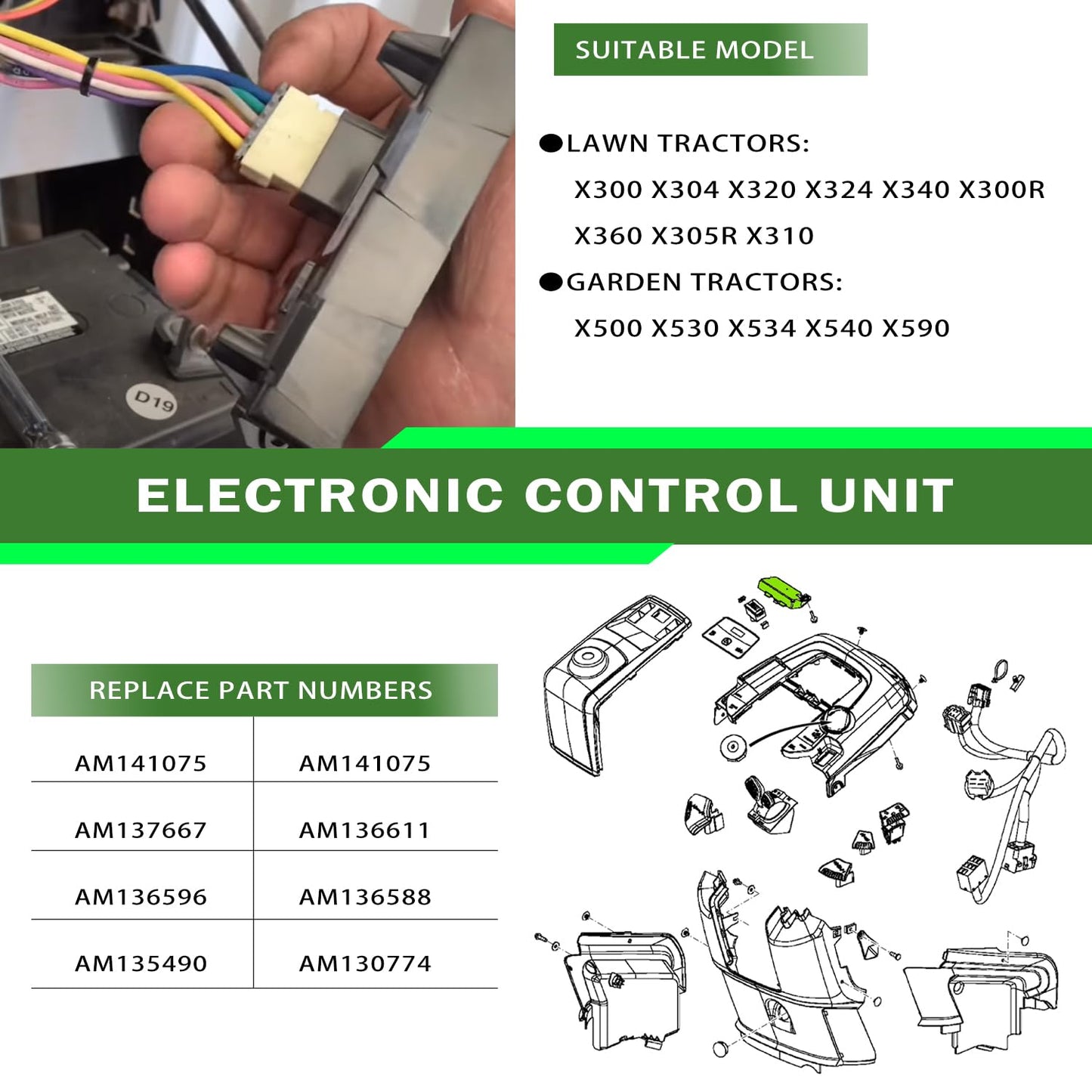 besttruck AM141075 Replacement for X300 X304 X320 X324 X340 X300R X360 X305R X310 X500 X530 X590