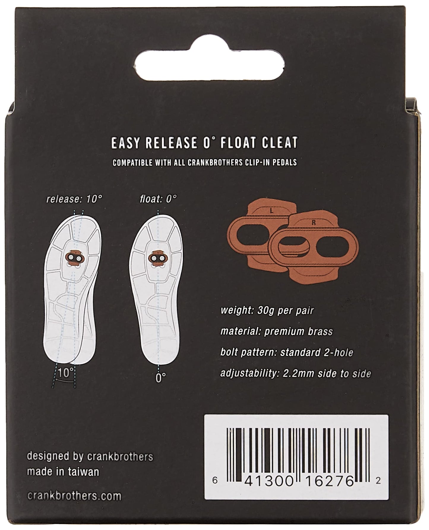 Crank Brothers Pedal - Easy Release Cleats 0° Float