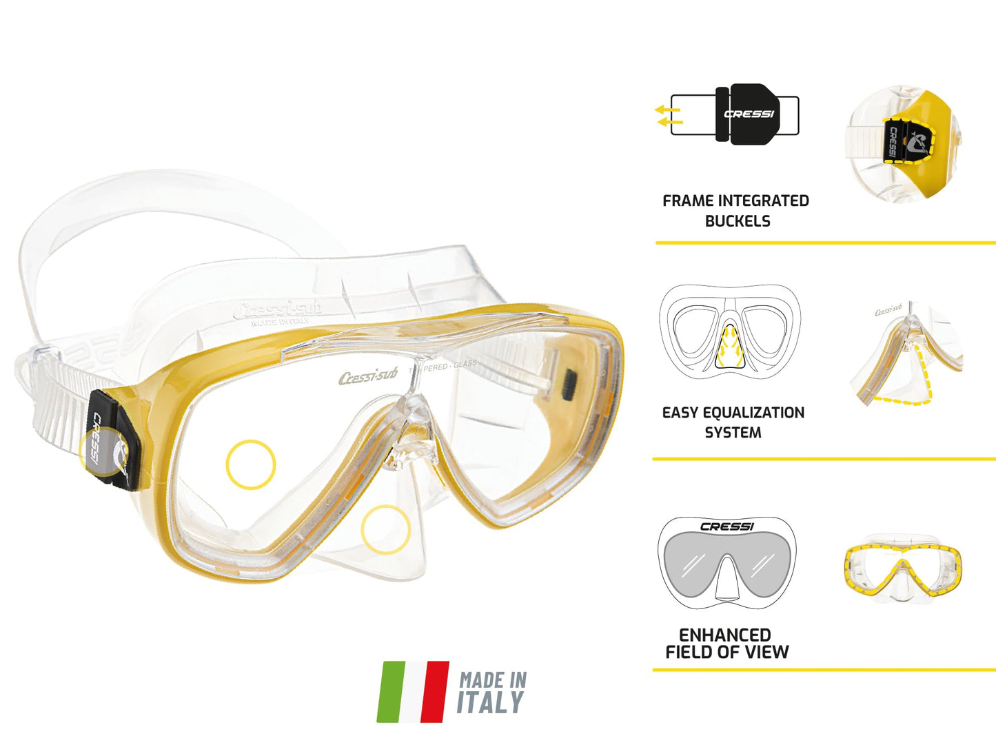 Cressi Onda & Mexico, Clear/Blue