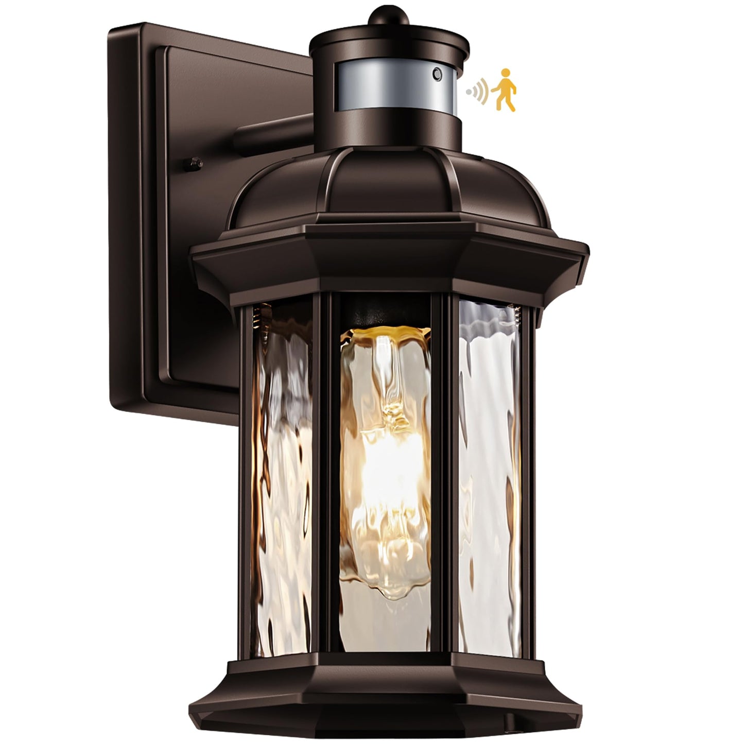 VIANIS Motion Sensor Outdoor Garage Lighting Fixtures, Farmhouse Oil Rubbed Bronze Exterior Wall Light Wall Mount for House, Anti-Rust Waterproof Outdoor Sconce Lights for Front Porch, Patio