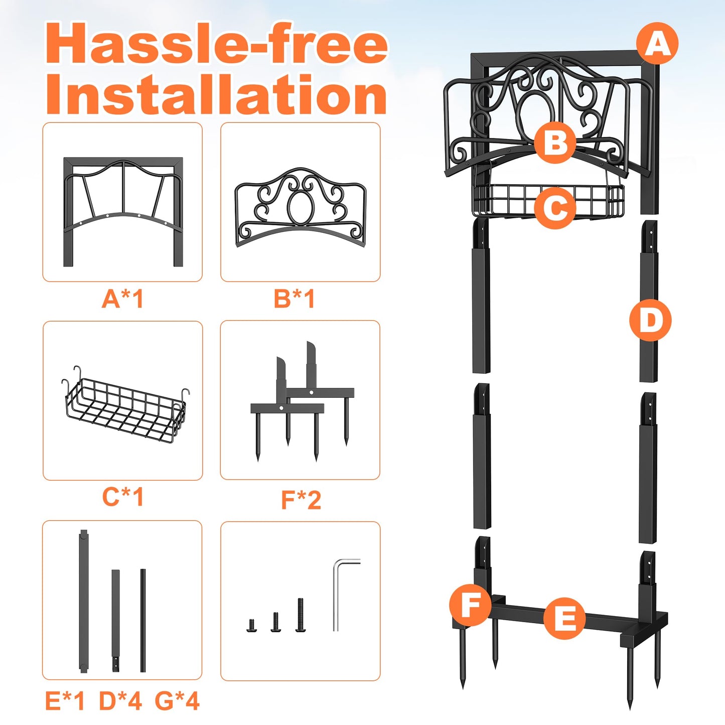 Garden Hose Holder, 2026 Upgraded Heavy Duty Water Hose Holder Stand with Storage Basket Holds 160ft, Freestanding Metal Garden Hose Reel Hanger Organzier Rack for Outdside Yard Lawn Farm, Black