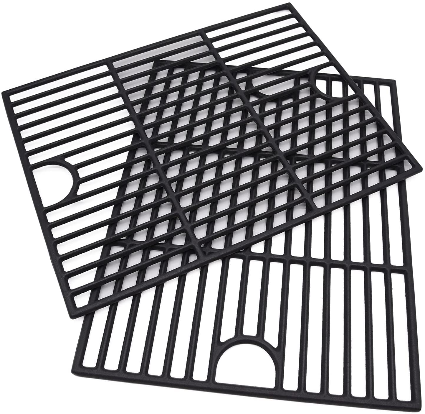 Hiorucet BBQ Cast Iron Grates Replacement Parts for Nexgrill 720-0830H, 720-0888, 720-0888N, 720-0888S, 720-0697, 720-0783E Grill Models. 17 Inch Heavy Duty Cast-Iron Grates, 2-Pack