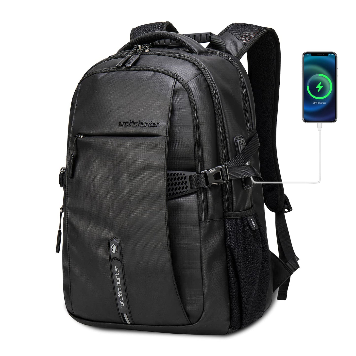 Arctic Hunter 30 L Travel Laptop Backpack for Men & Women – Water-Resistant Business & School Bag with USB Port, 15.6″ Padded Compartment, Anti-Theft, YKK Zipper