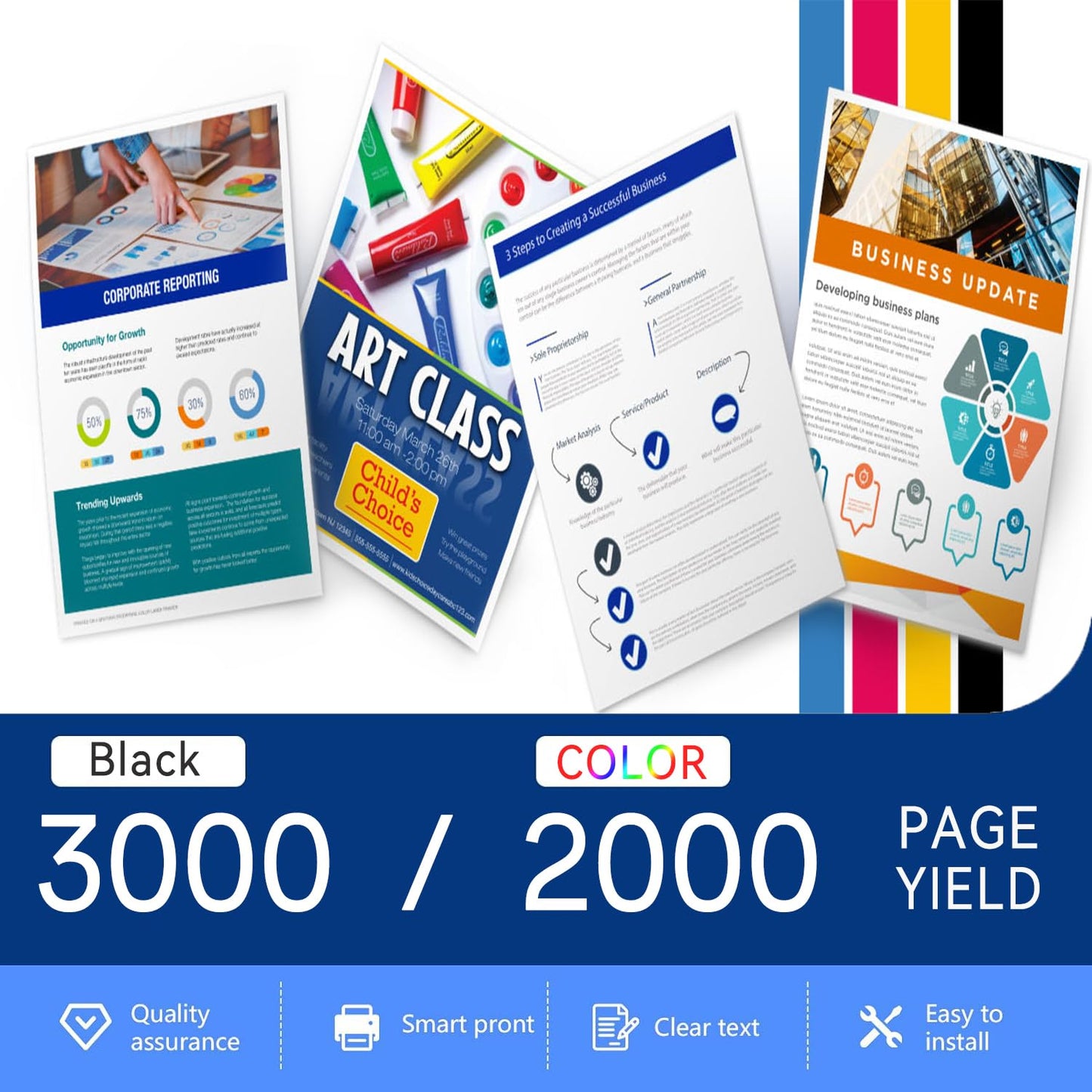 C310/C315 High Yield Toner Cartridge Compatible for Xerox 006R04356 006R04357 006R04358 006R04359 Replacement for Xerox C310 C310DNI C310DNIM C315 C315DNI Printer(4 Pack, Black,Cyan,Magenta,Yellow)