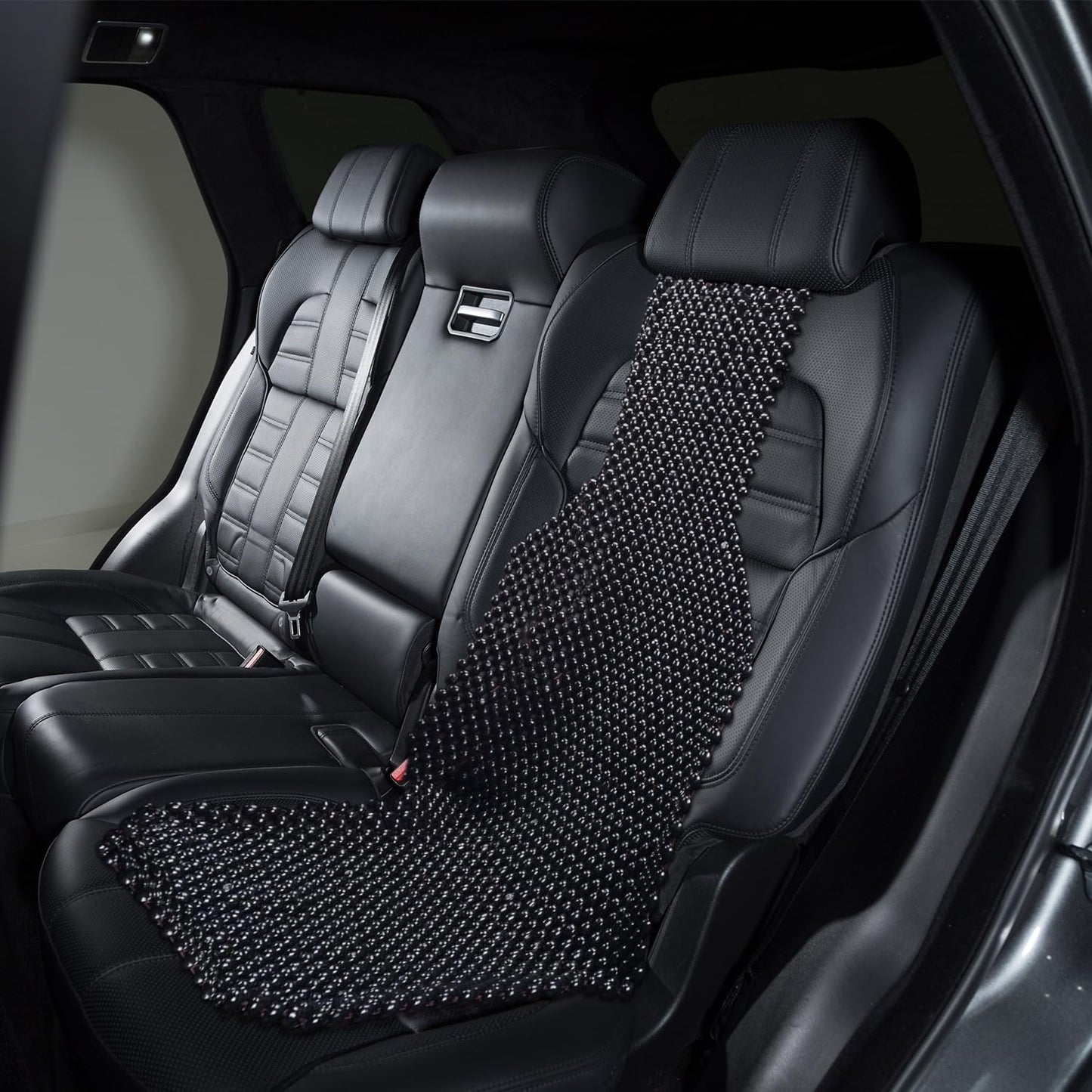 Zone Tech Wood Beaded Seat Cushion - Quality Black Premium Quality Car Massaging Double Strung Wood Beaded Seat Cushion for Stress Free All Day!