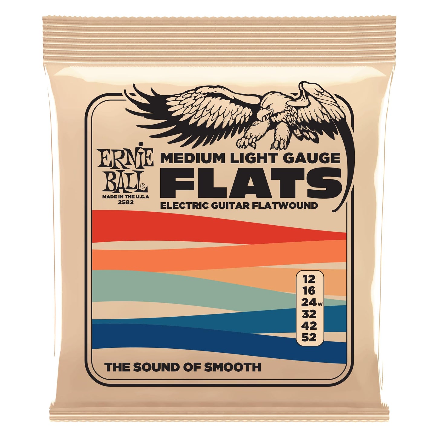 Ernie Ball Medium-Light Flatwound Electric Guitar Strings - 12-52 Gauge
