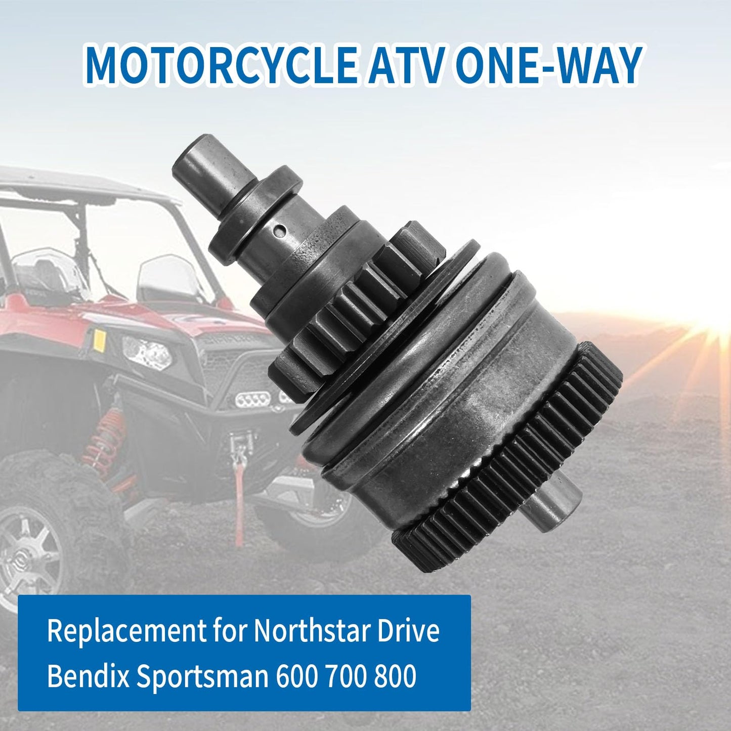 ATV Starter Drive Bendix Replacement for Polaris Ranger 700 800 Sportsman 600 700 800 RZR 800 S 4 4010418 4012033 4012614 4060119