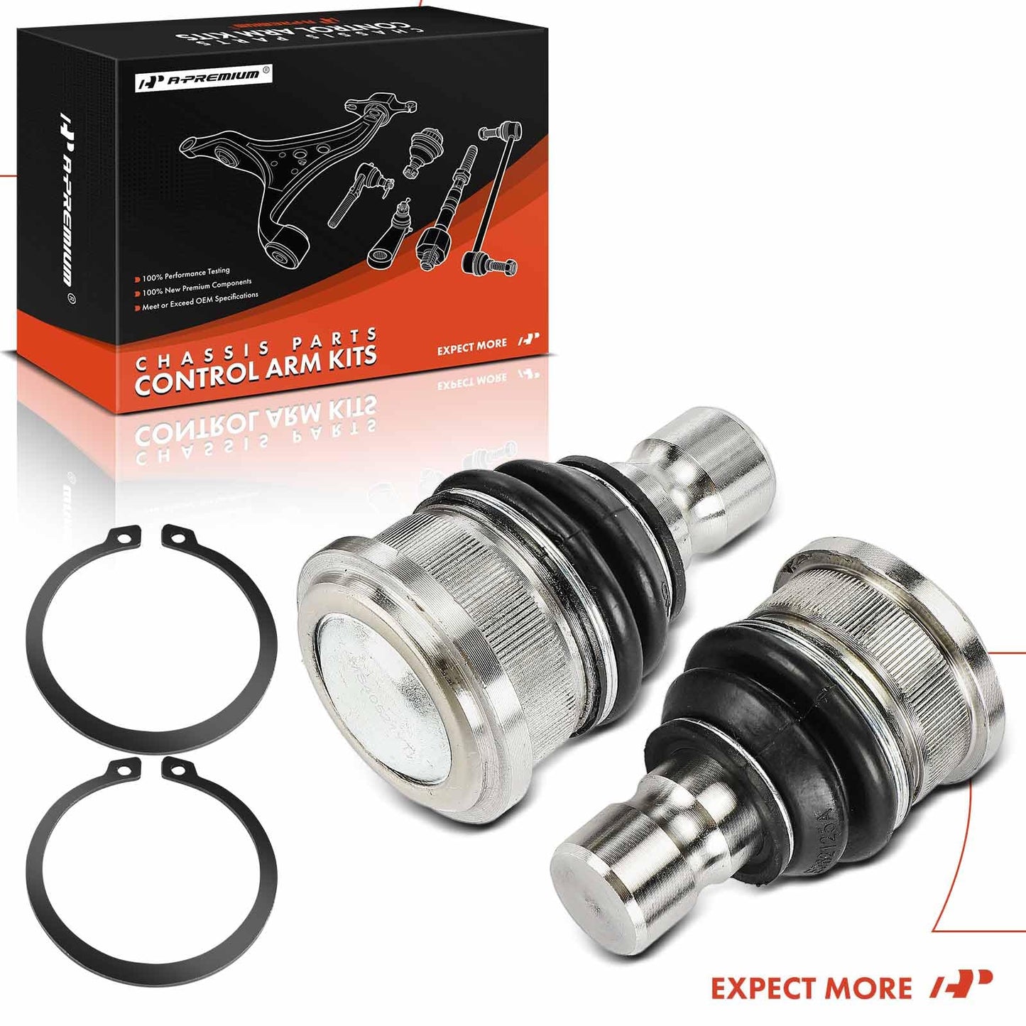 A-Premium 2 x Front Lower Ball Joint, Compatible with Ford Edge 2007-2014 & Mazda CX-9 CX9 2007-2015 & Lincoln MKX 2007-2015