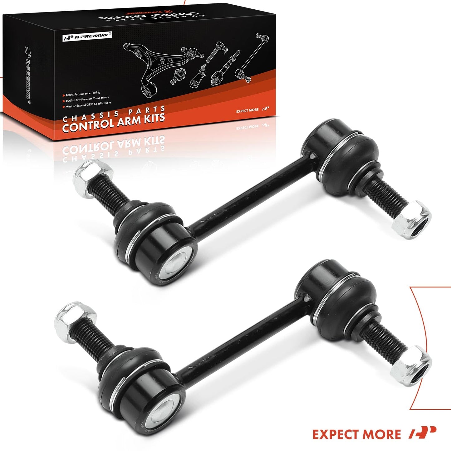 A-Premium 2 x Front Sway Bar Links Stabilizer Bar Links, Compatible with Ford Edge 2007-2014 & Lincoln MKX 2007-2015, Sport Utility
