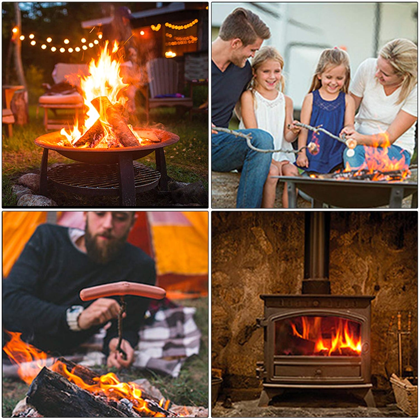 100 Pouches Quick Starters Fire,Original Burner Firestarter Firelighter Natural Safe Cubes FireStarter Burns up to 8 Min at over 750° - 100% Waterproof, for Campfire,Hiking,Start Wood Charcoal Kit