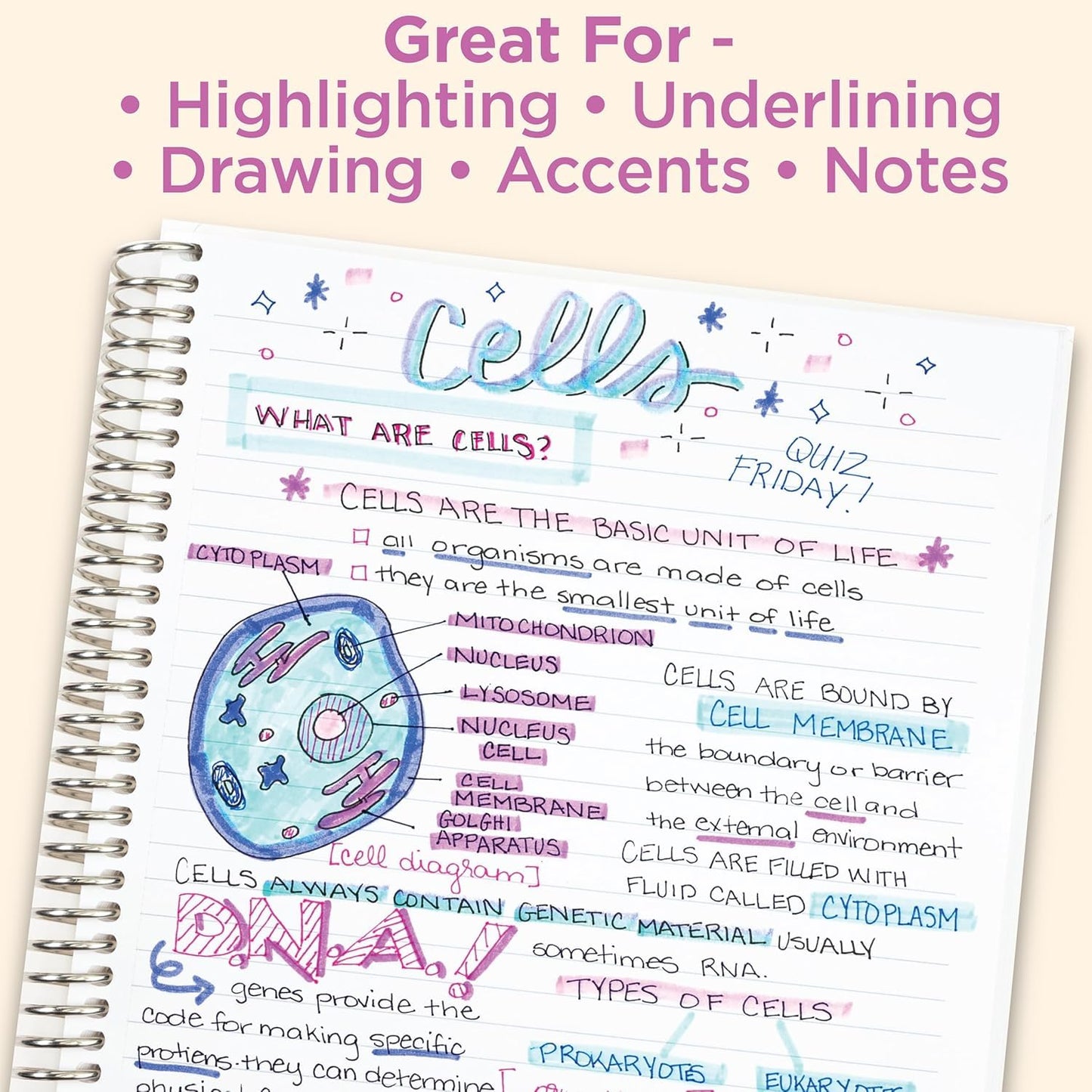 Zebra Pen Journaling Set, 14-Pack Assorted Colours, Includes 7 MILDLINER Highlighters and 7 SARASA Clip Gel Pens, Ideal for Bullet Journals, Planners, and Note-Taking (10014)