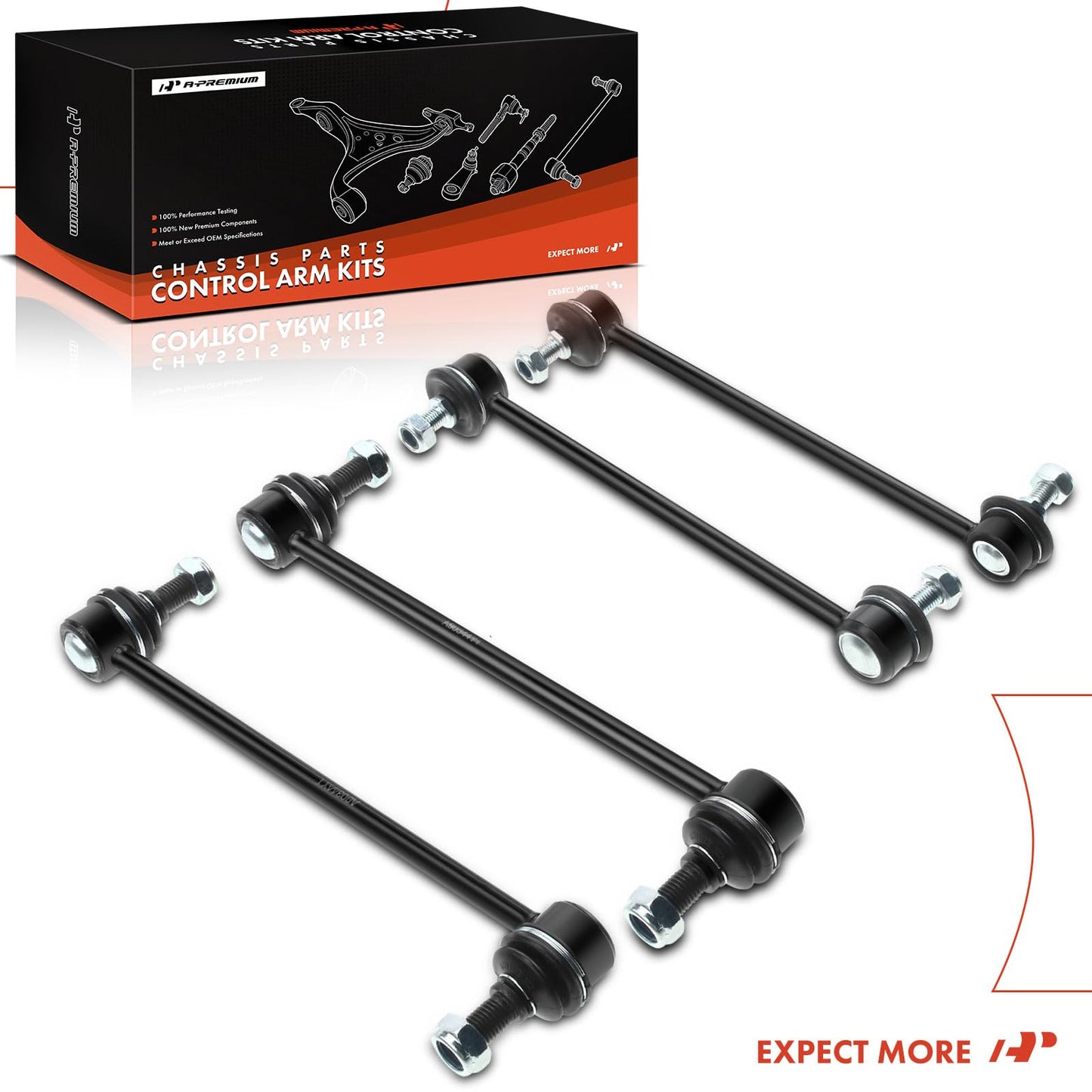 A-Premium 4Pcs Suspension Kit Front and Rear Sway Bar Links Stabilizer Bar Links Kit, Compatible with Toyota & Lexus- 2001-2016 - Camry Highlander Avalon Venza & ES300 ES330 RX330 RX350 RX400h