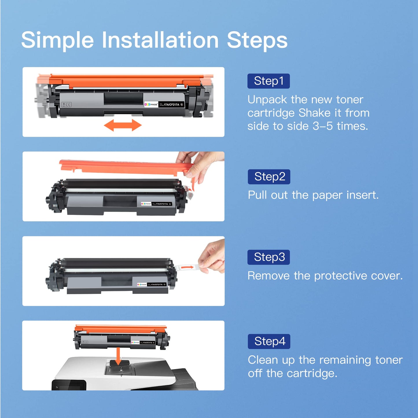 GPC Image for HP 17A CF217A Toner-Cartridge Black Replacement (Latest Chip) for HP 17A CF217A M102w Toner Work with Laserjet Pro M102w M130nw M130fw M130fn M102a Pro MFP M130 M102 Printer (2 Pack