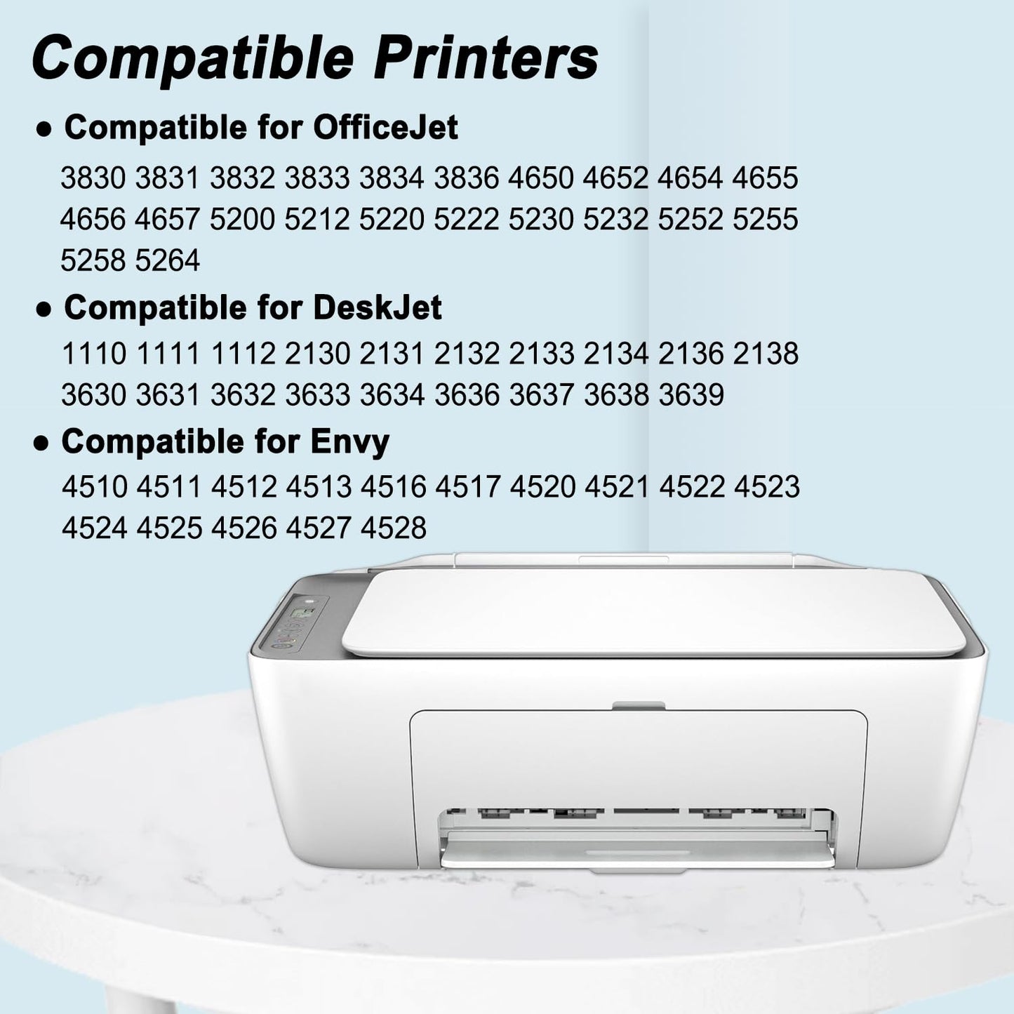 63XL 63 Ink Cartridge Combo Pack-High Yield Replacement for HP Ink 63 63XL Ink Cartridges for Printers Deskjet 1112 2130 2132 Officejet 3830 4650 4655 Envy 4520 4522 4520 Printer(1Black/1Tri-color)