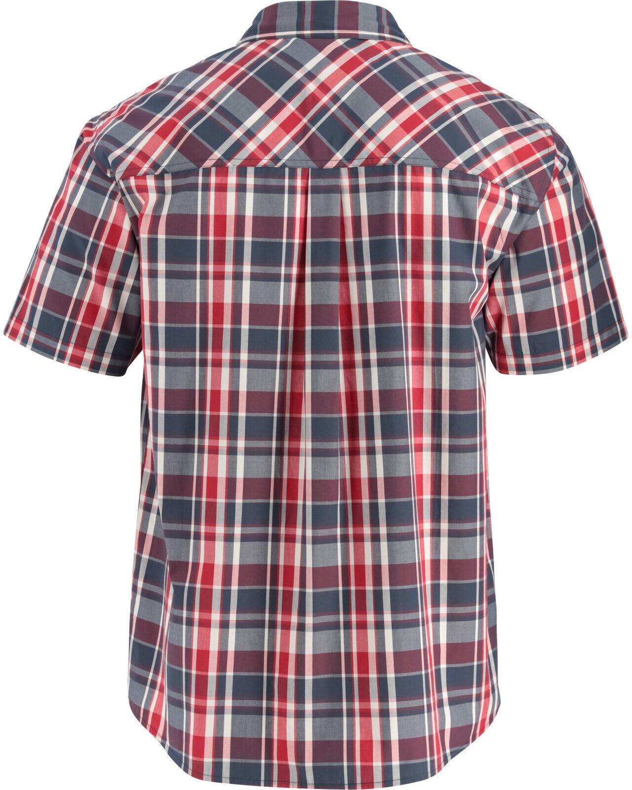 Legendary Whitetails Men's Poplin Short Sleeve Button Down Shirt, Old Glory Plaid, Large
