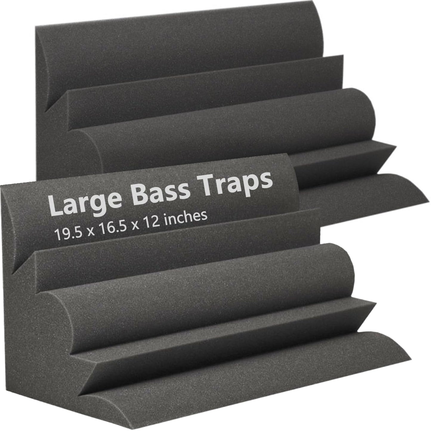Eerbaier Large Bass Trap, 19.6" X 16.5" X 12" Sound Absorbing Foam Corner Bass Traps for Home Studio Recording, Acoustic Treatment, Studio Foam, Soundproof Foam