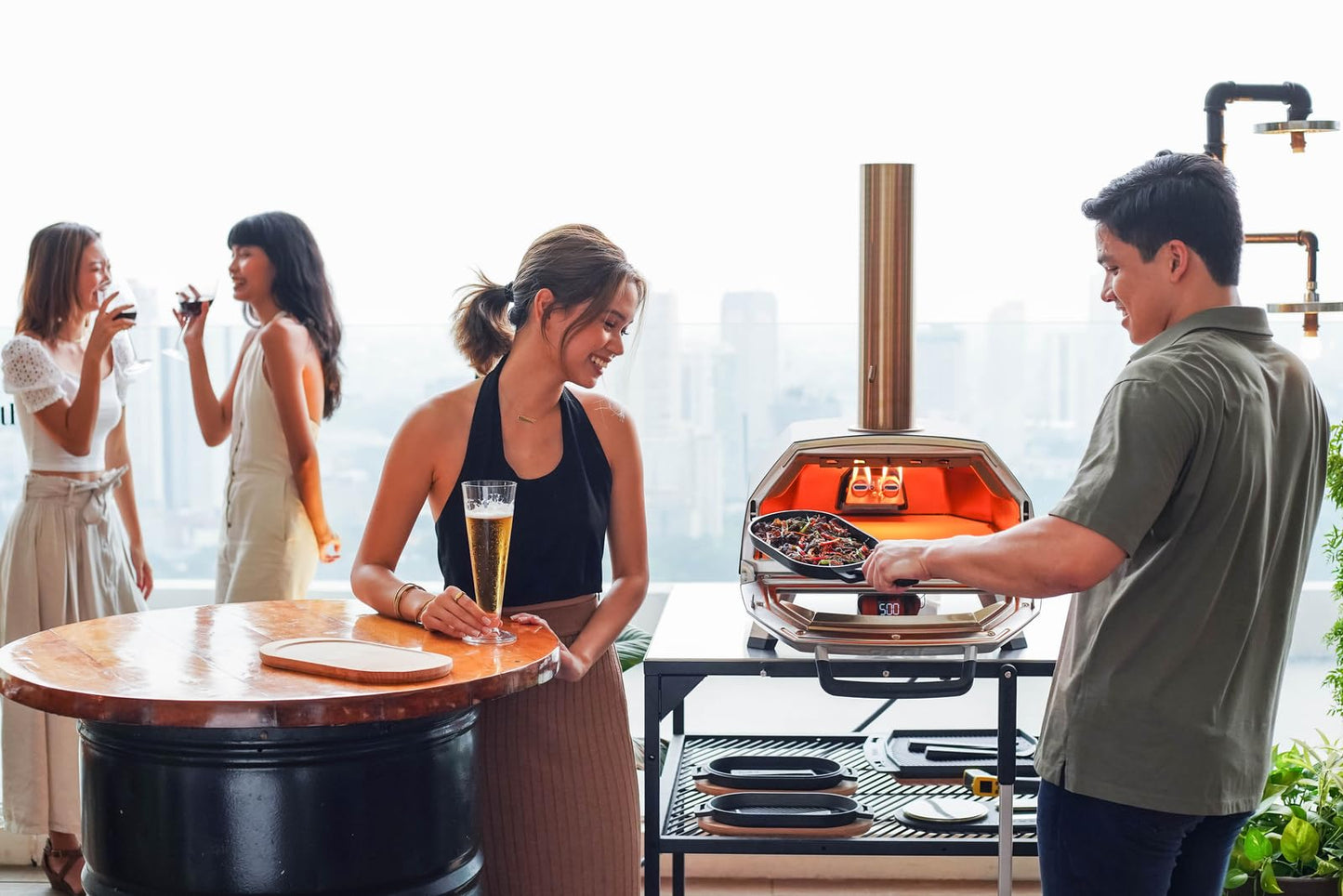 Ooni Cast Iron Sizzler Plate - Pan With Removable Handle - Pre-Seasoned Oven Safe Griddle Cookware