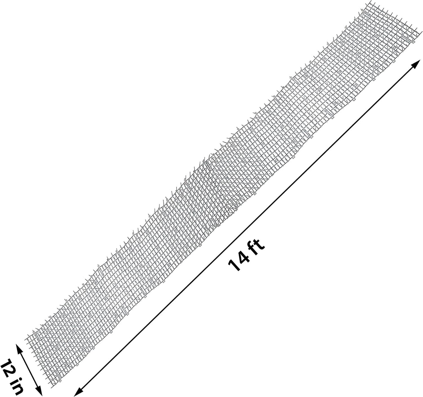 Cat Scat Mat Clear (14 ft.) with 10 Staples, Anti-cat Network with Spikes Digging Stopper - Cat Deterrent Mat for Indoor and Outdoor