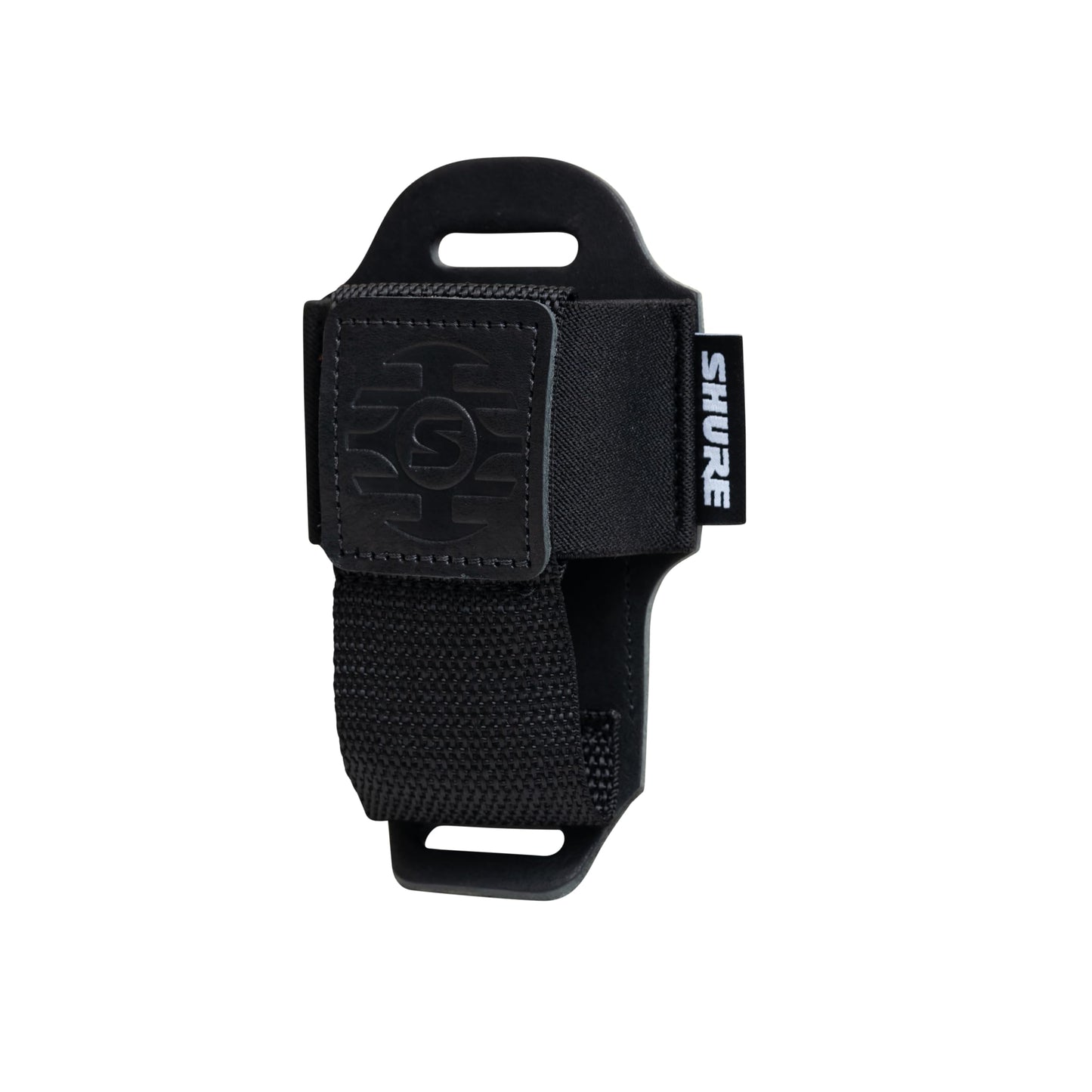 Shure by Gator Premium Black Leather Wireless Bodypack Transmitter Pouch; (SH-BODYPACK-PBK-L)