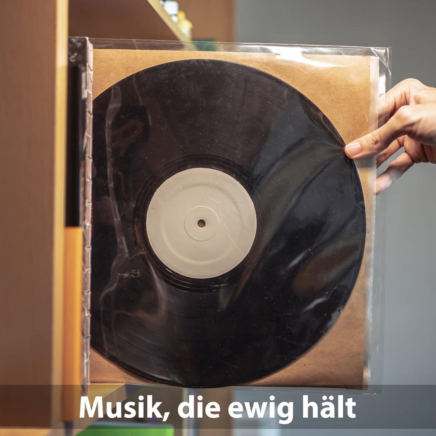 100 Vinyl Record Sleeves-Fits 12 Inch Single, Double, and Gatefold LPs - Protect Your Record Collection (Outer Sleeves-Square)