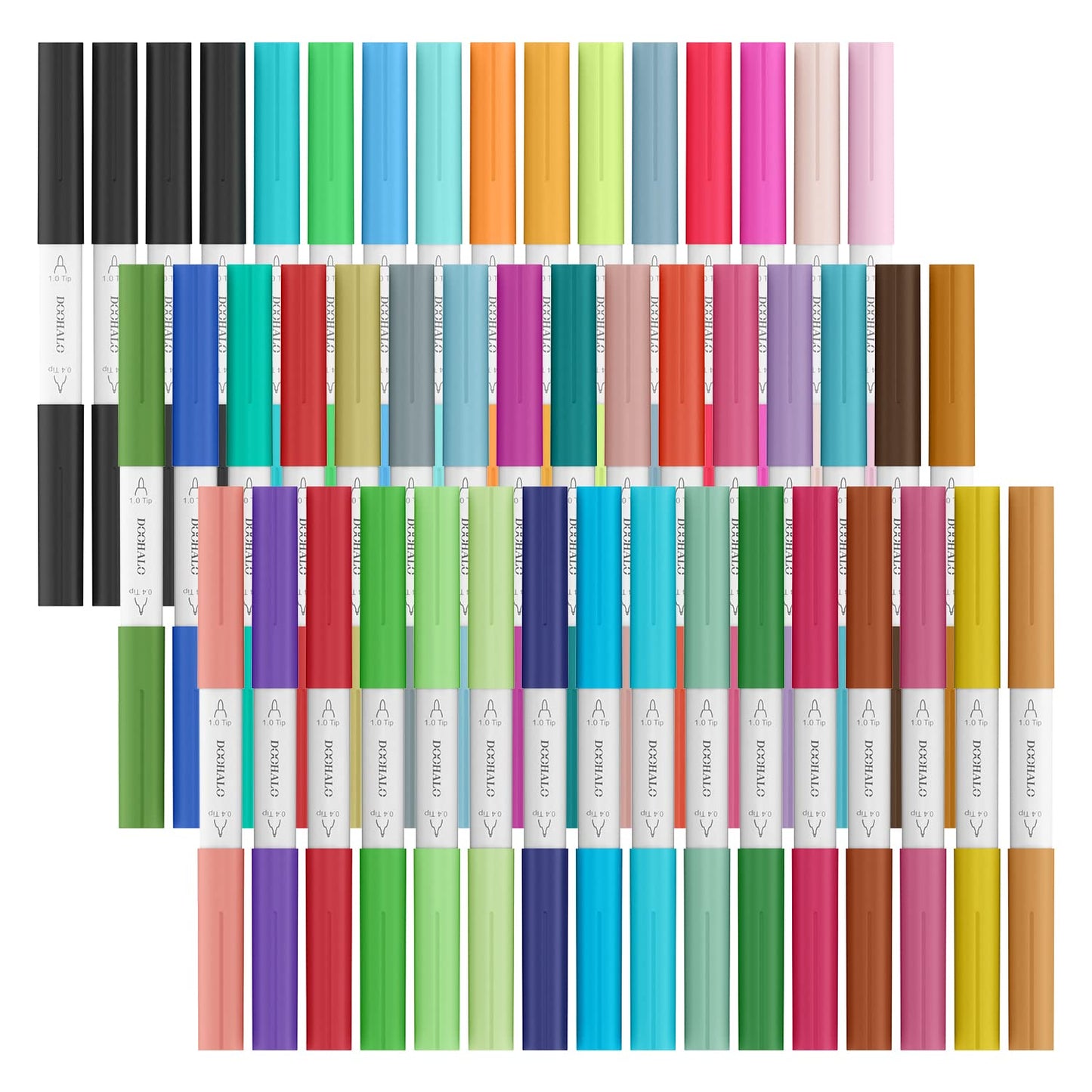 DOOHALO Fine Point Pens for Cricut Maker 3/Maker/Explore 3/Air 2/Air/One Dual Tips Pens with 0.4/1.0 Tip 48 Packs per Set for Writing Drawing Accessories for Art Craft