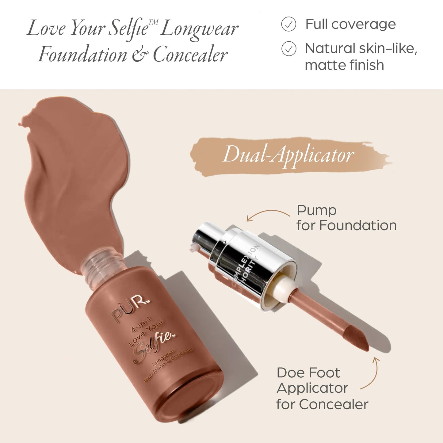 PÜR 4-in-1 Love Your Selfie Longwear Foundation & Concealer, Dp3