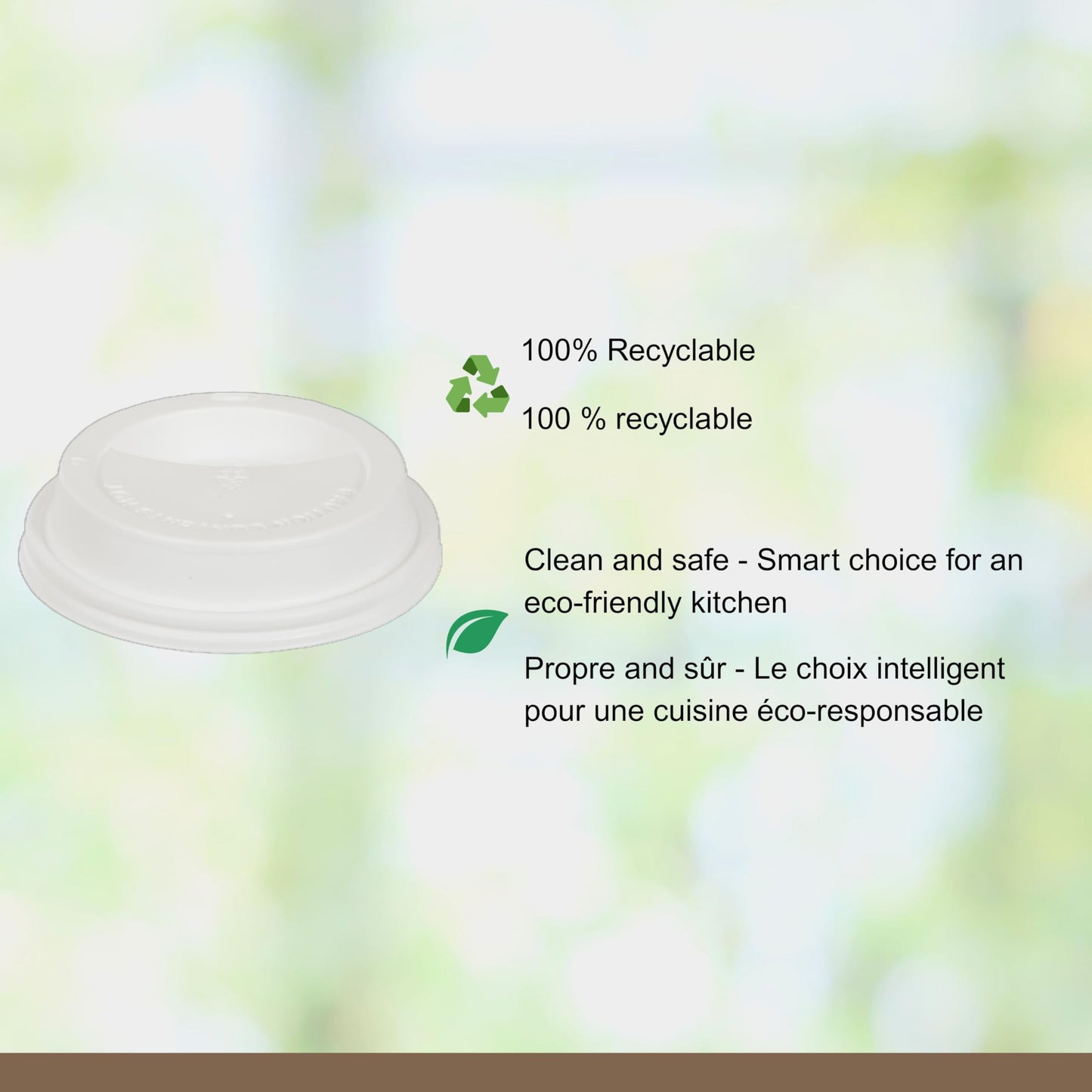 Café Express 500 Count, 80mm BPA- Free Clear Disposable Plastic Coffee Cup Lids, Fits 8 oz Paper Cups