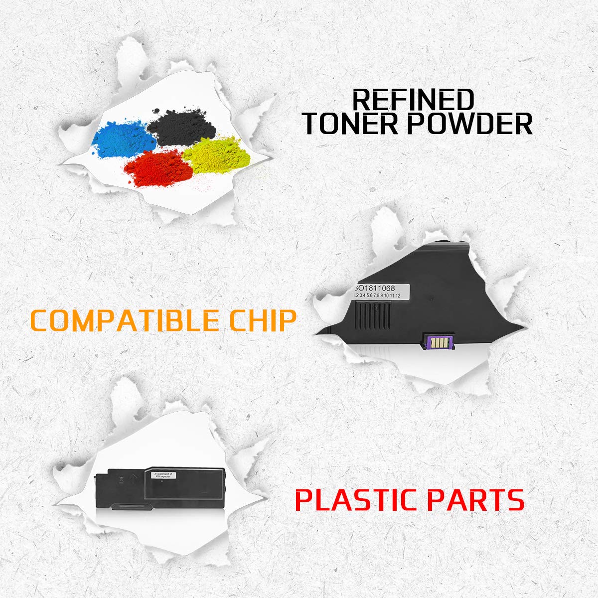 4 Colors Compatible Toner Cartridges C400 C405 【Extra High Yield】 10500 Pages for Black & 8000 Pages for CMY GREENPRINT for Xerox C400n C400n C400dn C405 C405n C405dn C405 MFP Laser Printers