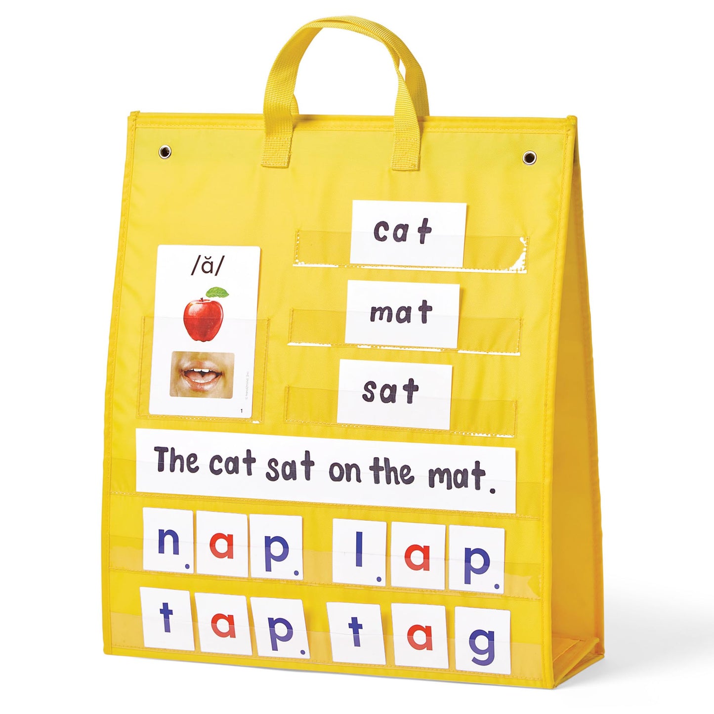 hand2mind Phonics Skill-Building Demonstration Pocket Chart, Hanging Pocket Chart for Classroom, Tabletop Pocket Chart, Phonemic Awareness Activities, Science of Reading Classroom Materials