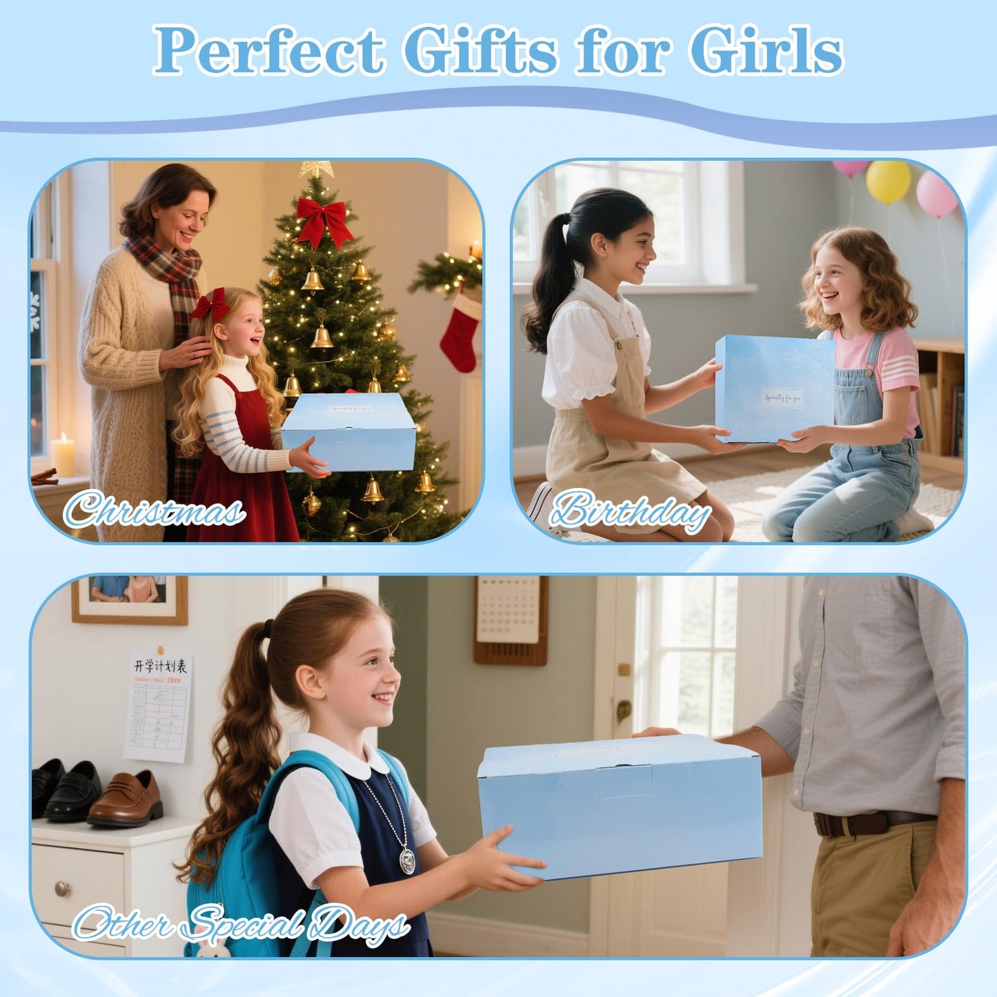 Birthday Gifts for Teen Girls Women, Gifts Ideas for Teen Girls 10 11 12 13 14 15 16 17 Year Old, Cute Teenage Girl Gift Basket, Christmas Valentines Day Graduation Gift for Daughter Sister Friend