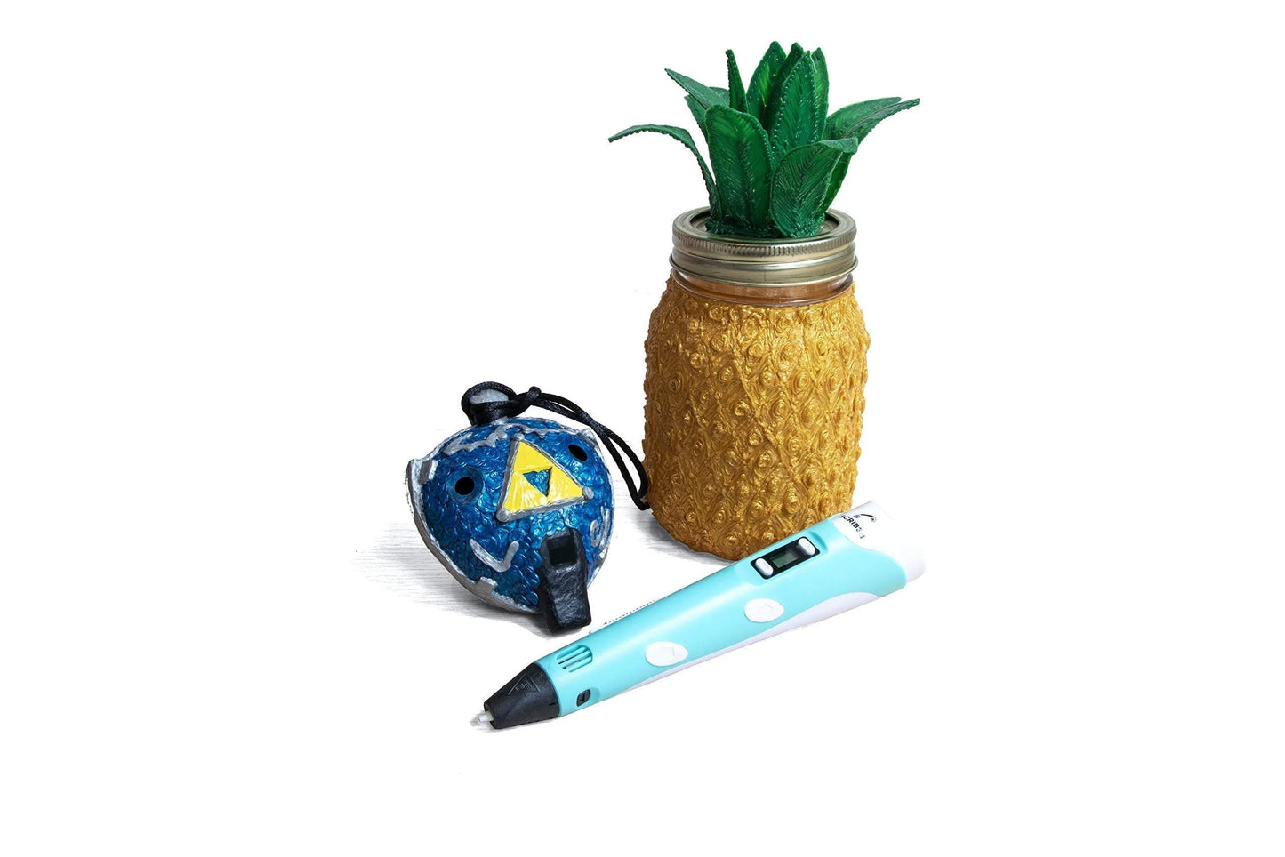 SCRIB3D P1 3D Printing Pen with Display - Includes 3D Pen, 3 Starter Colors of PLA Filament, Stencil Book + Project Guide, and Power Adapter