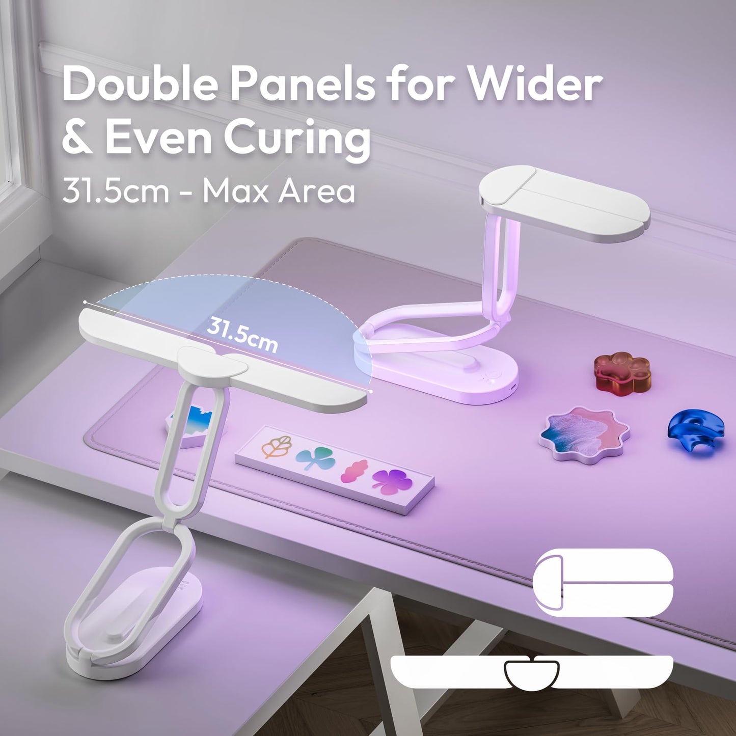 Winartton 1PCS Foldable UV Light for Resin Curing