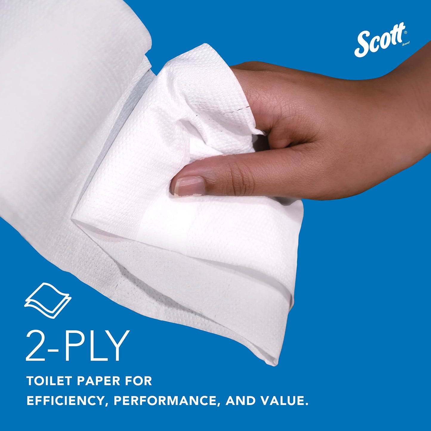 Scott Professional High-Capacity Jumbo Roll Toilet Paper, Bulk (03148), 2-Ply, White, Non-Perforated, Compact for Easy Storage (4 Rolls at 1,000' Each, 4,000'/Case)