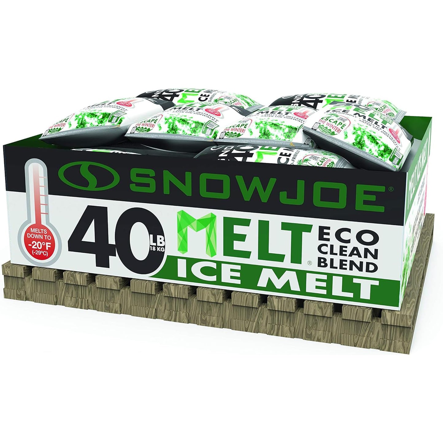 Snow Joe Snow & Ice Melter, Heat-Generating Pellets, Non-Staining Melt, 40 Lb Bag - Fast-Acting Deicer and Remover for Plants, Concrete, Driveway, Sidewalk, and Outdoor Spaces, Eco Clean