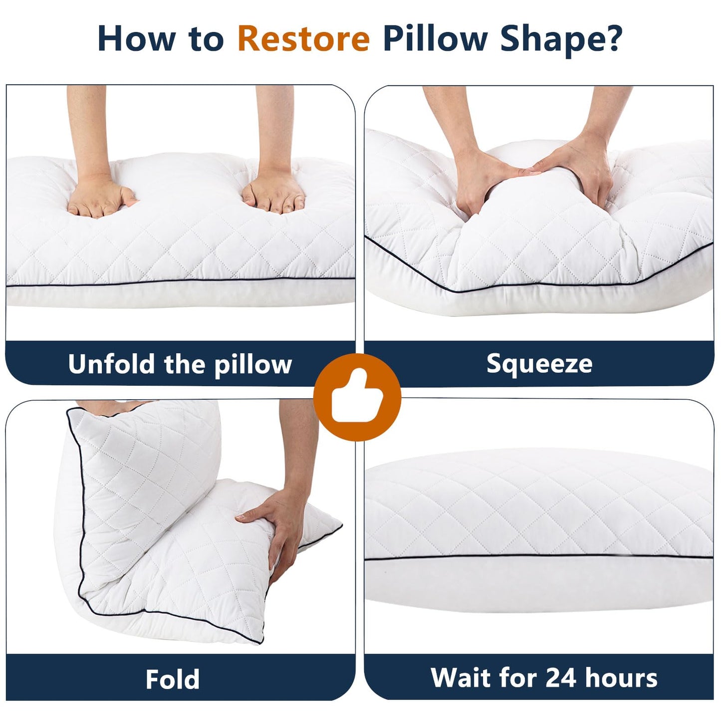 1 MIDDLE ONE Body Pillow, Memory Foam Body Pillows for Adults Sleeping, Long Pillow for Bed, Big Large Firm Full Body Pillow for Side Sleeper, 20x54 Inch, White
