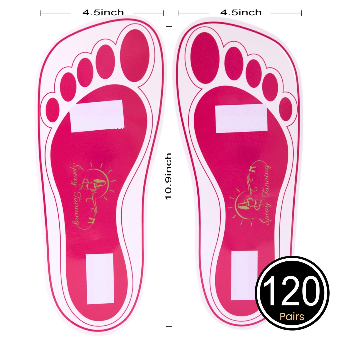 120Pairs(240Feets) Disposable Stick Spray Tanning Feet Pads Perfect for preventing spray tan solution,Deluxe & Hygienic Spray Tan Feet Pads-Ideal for Salons and Spas or Home,Easy to Apply